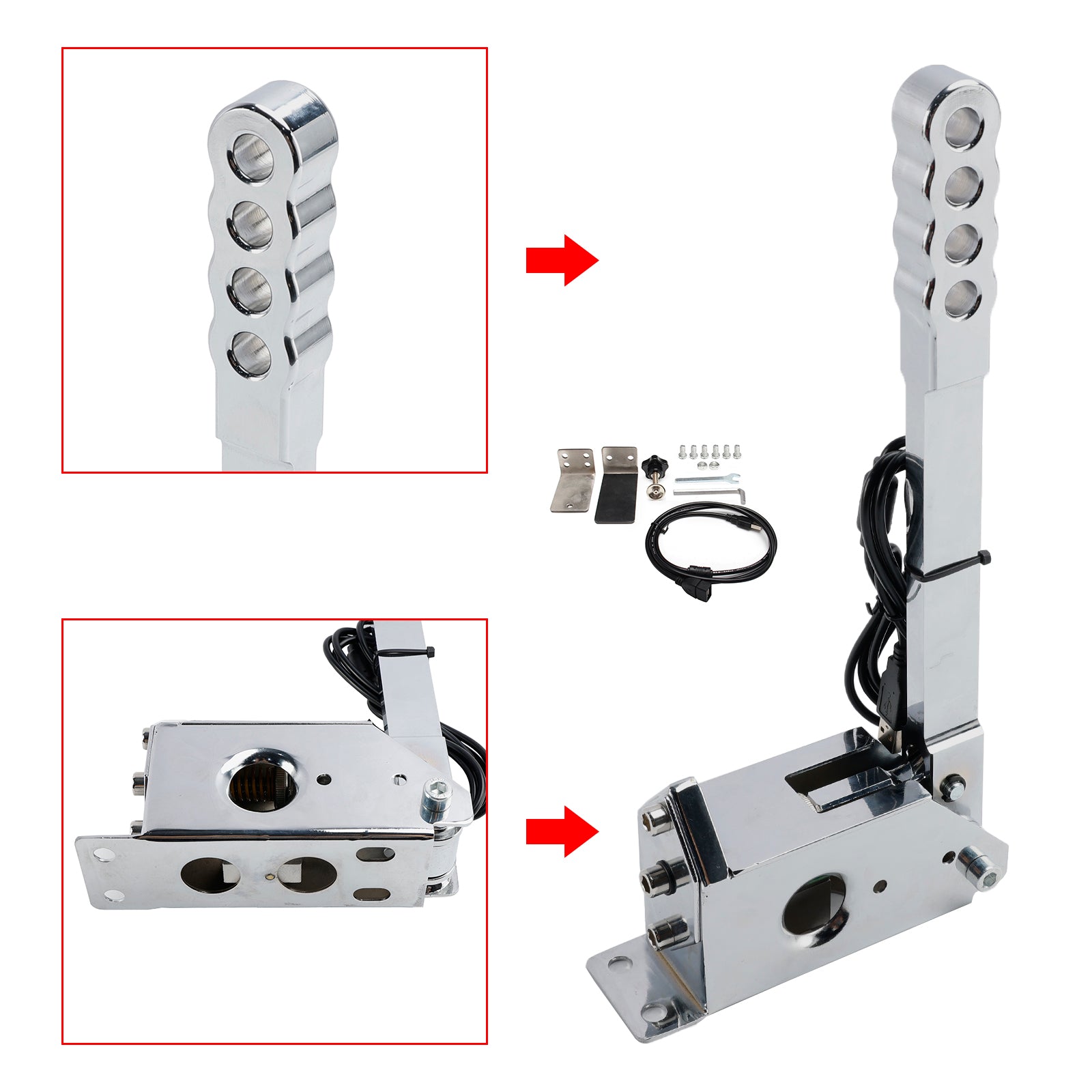 Voor racegames G25/G27/G29/T300/T500 voor Assetto PC 14bit SIM USB Handrem