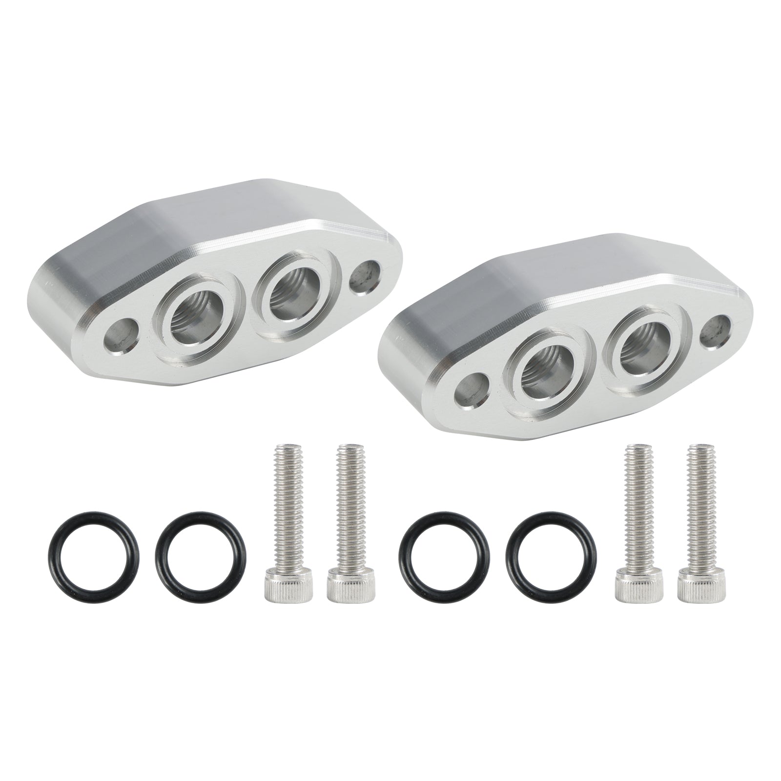 2 stuks oliekoeleradapter -6AN ORB O-ring inlaat-/uitlaatpoortplaat LS1 LSX LS3 LS LS2