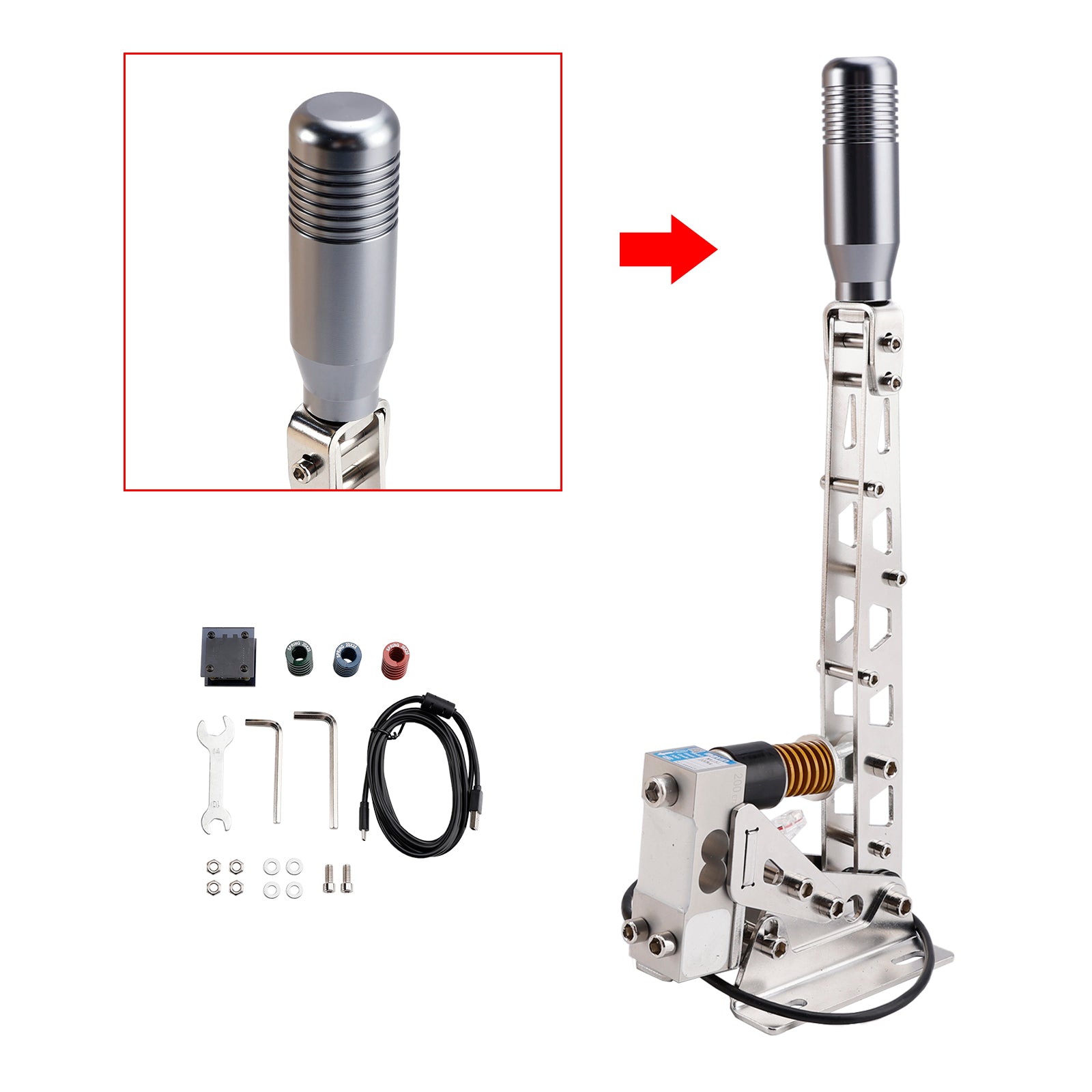 Jeu de course avec frein à main USB 64 bits, cellule de charge 200 kg, pour Logitech G29/G27/G25