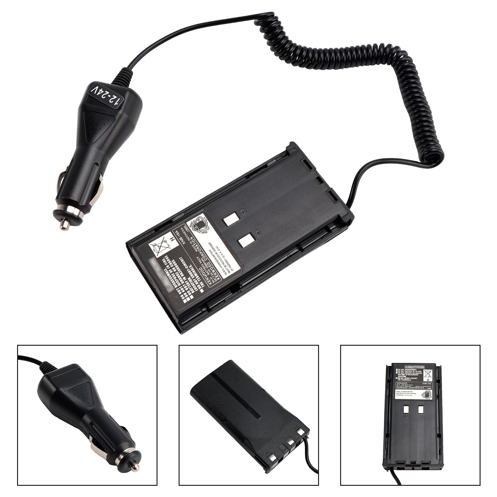 Adaptateur éliminateur de batterie pour chargeur de voiture compatible avec les modèles TK-480, TK-385, TK-280, TK-290 et TK-380.