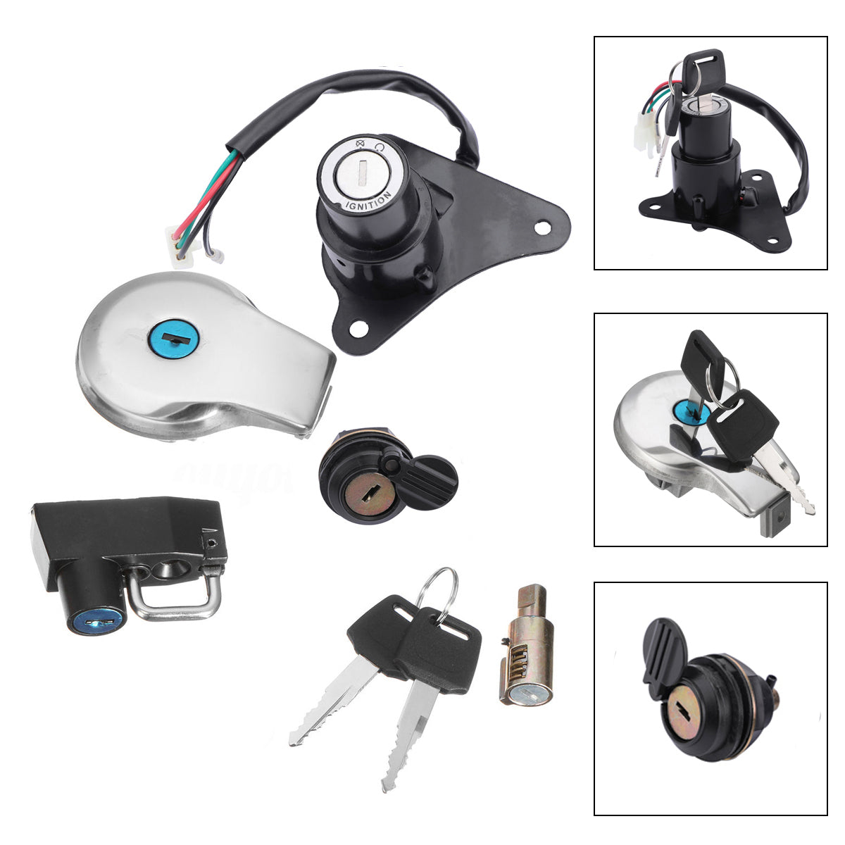 Juego de llaves de tapa de combustible y bloqueo de interruptor de encendido para Yamaha Virago XV125 XV250