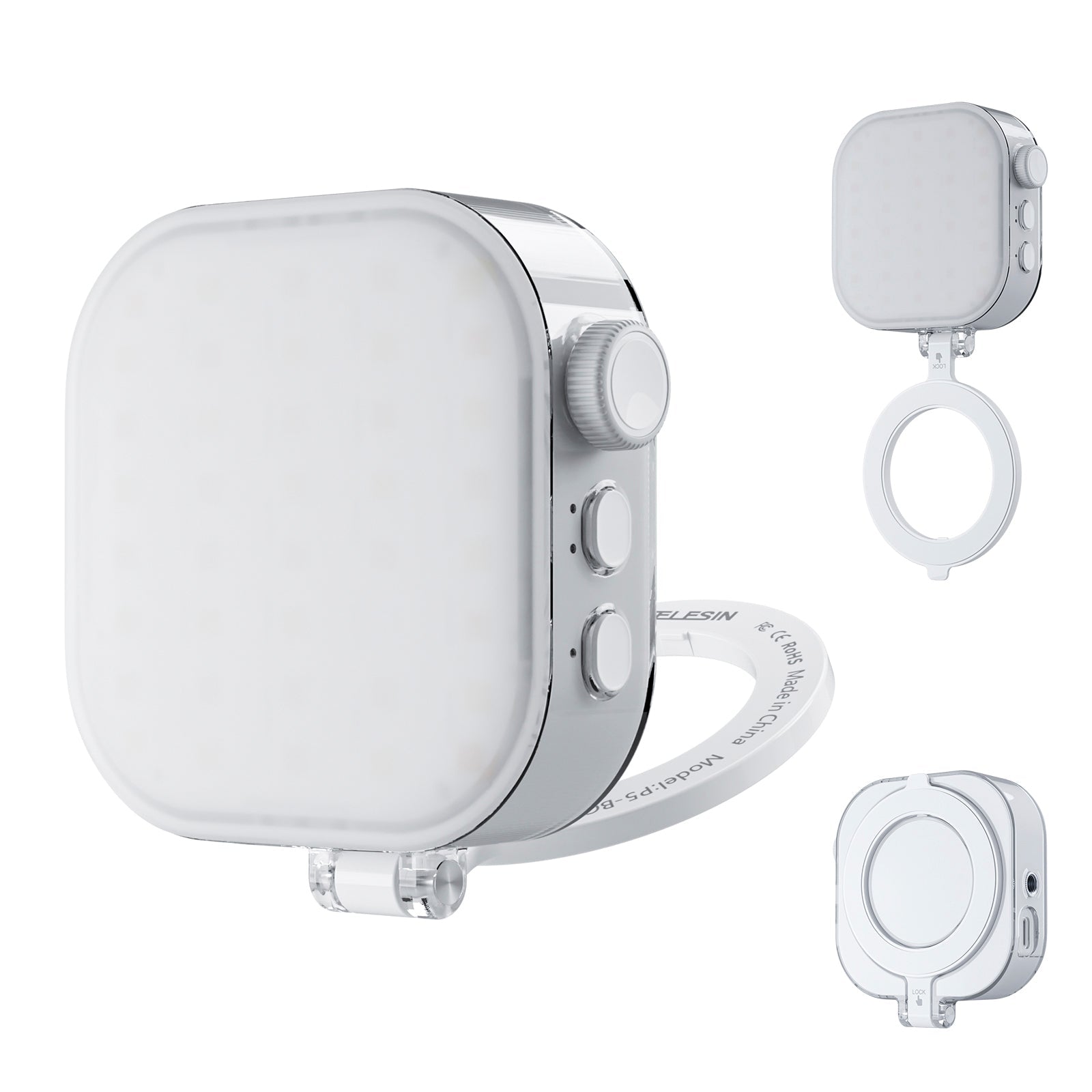 Mini lampada da scrivania desktop magnetica per telefono cellulare, colore semplice