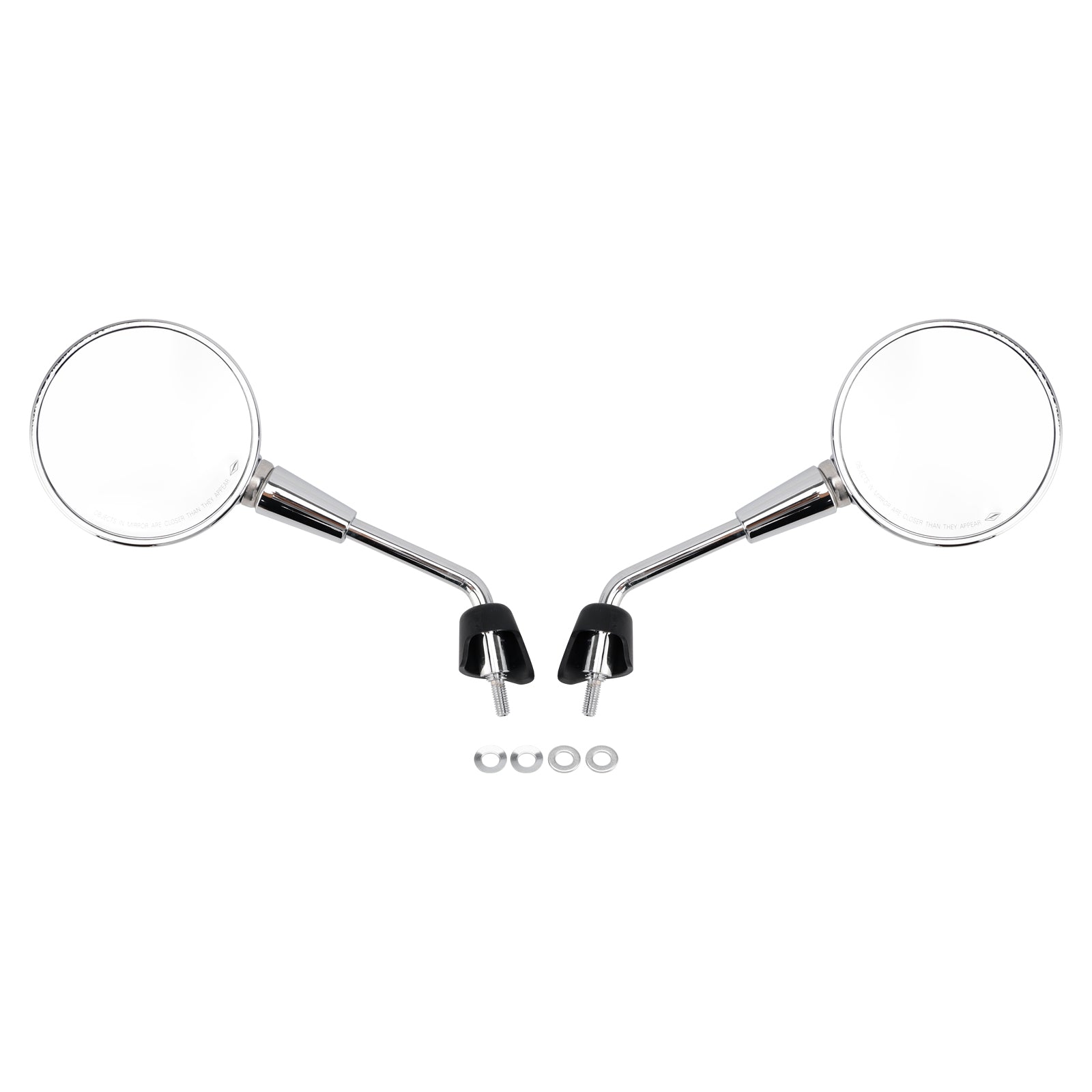 PAAR KORTE CHROME SPIEGELS VOOR VESPA PRIMAVERA 50-125 SPRINT 50-150 GTS 125 300