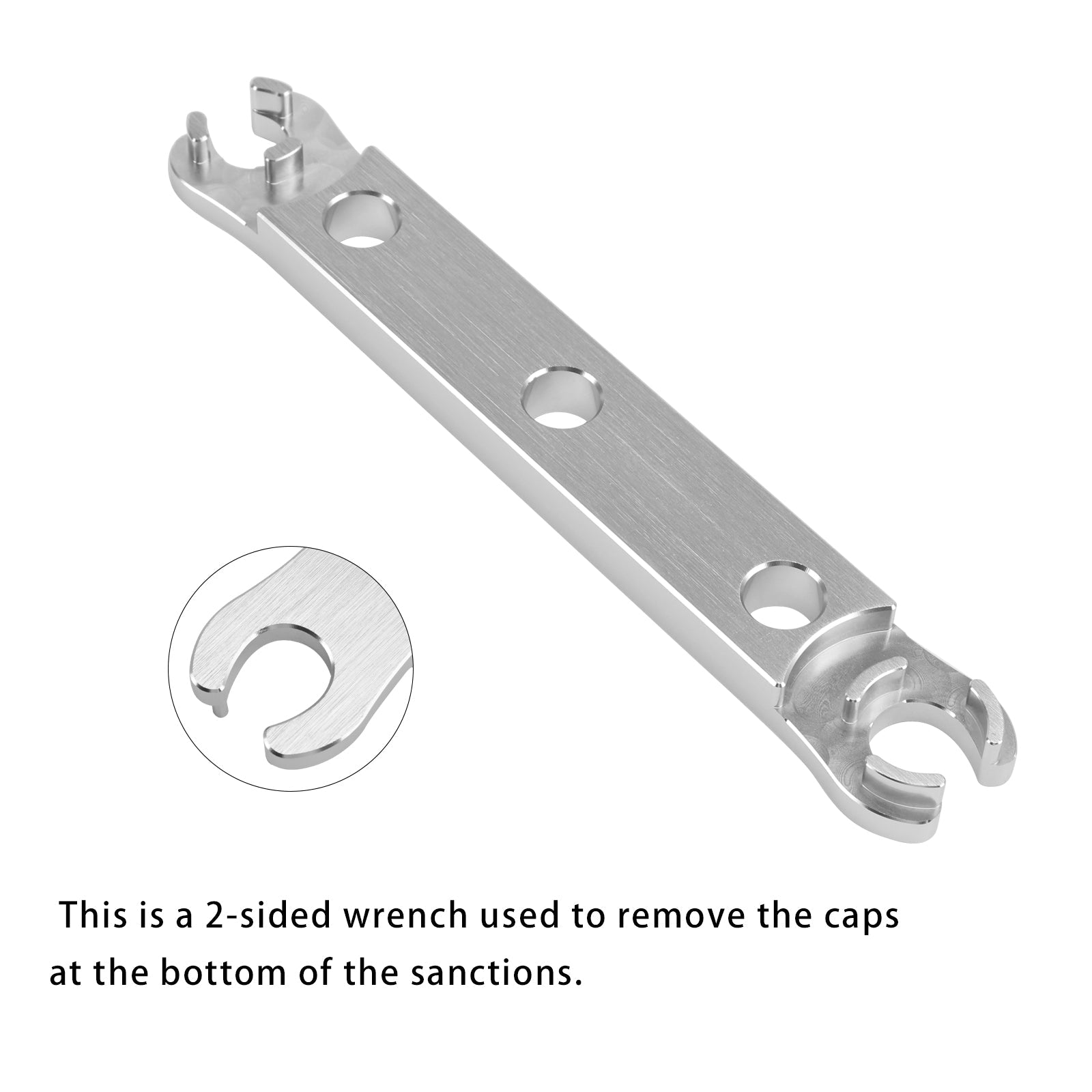 De onderste aluminium dop ontmantelen. Gereedschap gebruikt voor de reconstructie van DVO Saphire/Onyx Forks.