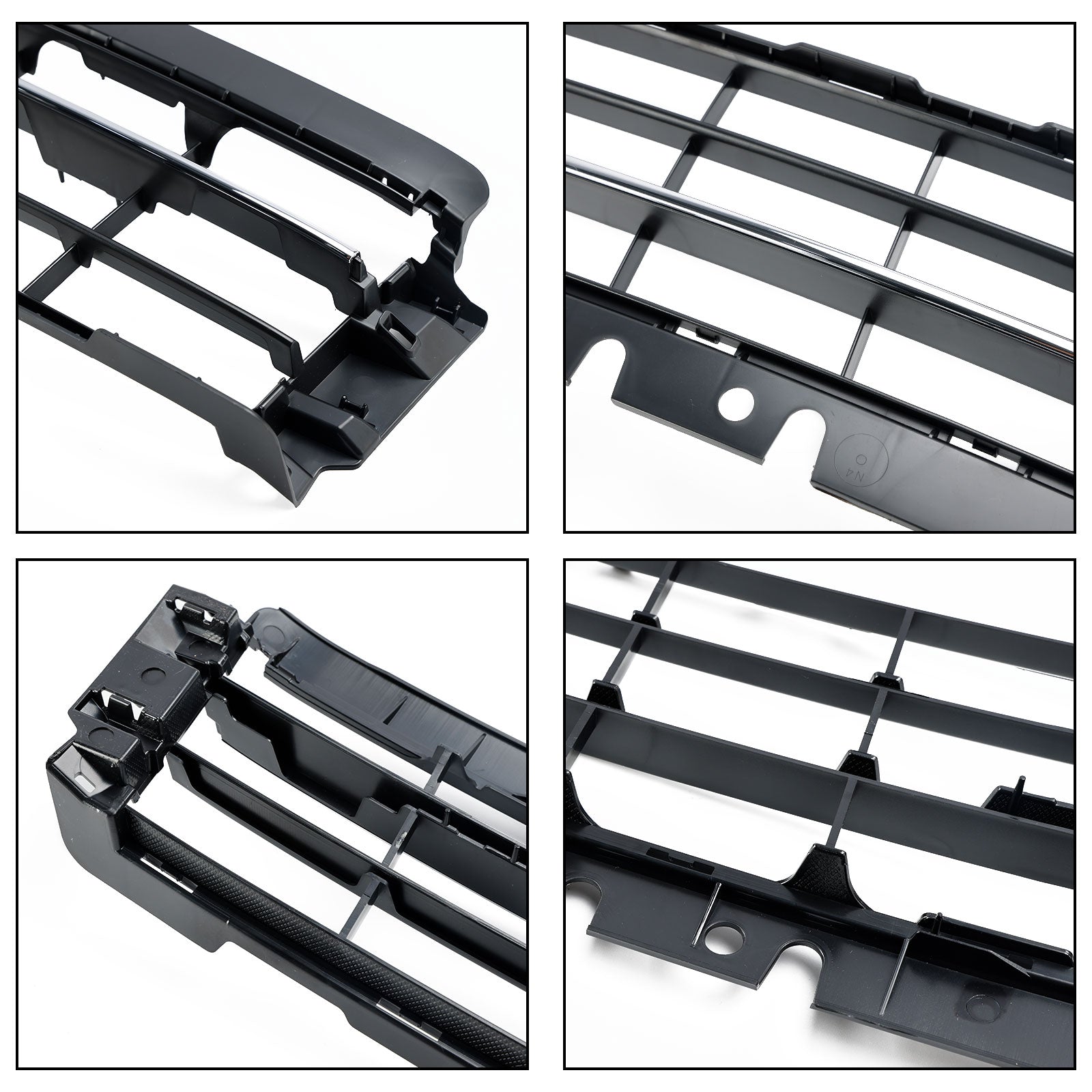 VW Beetle 2012-2016 con rejilla inferior para parachoques delantero + rejilla de luz antiniebla cromada