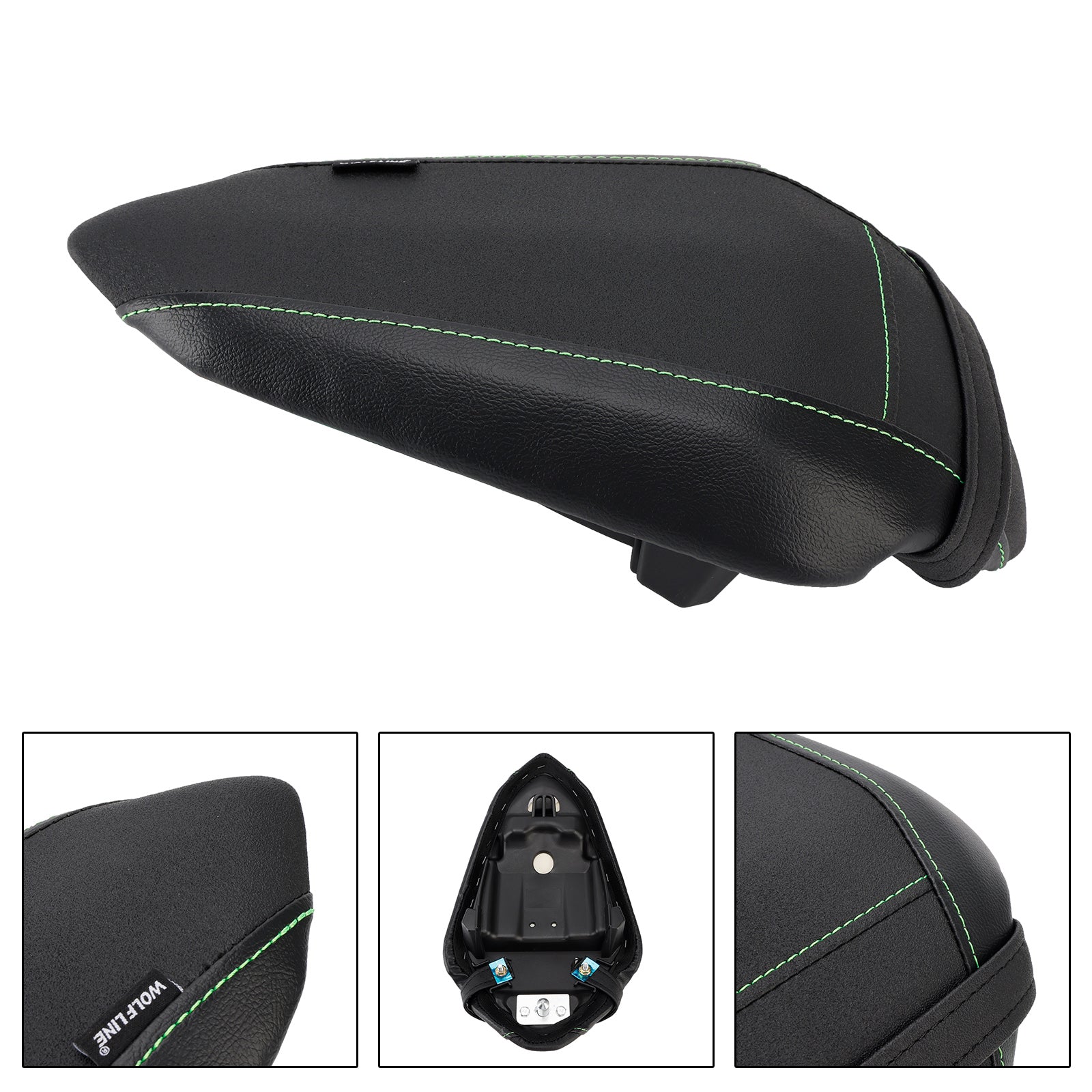 Cojín de pasajeros del pasajero trasero poliuretano negro para kawasaki ninja 500 z500 2024-2025