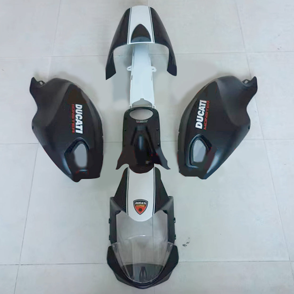 Toutes les années Ducati Monster 696 796 1100 S EVO Kit de carénage d'injection carrosserie