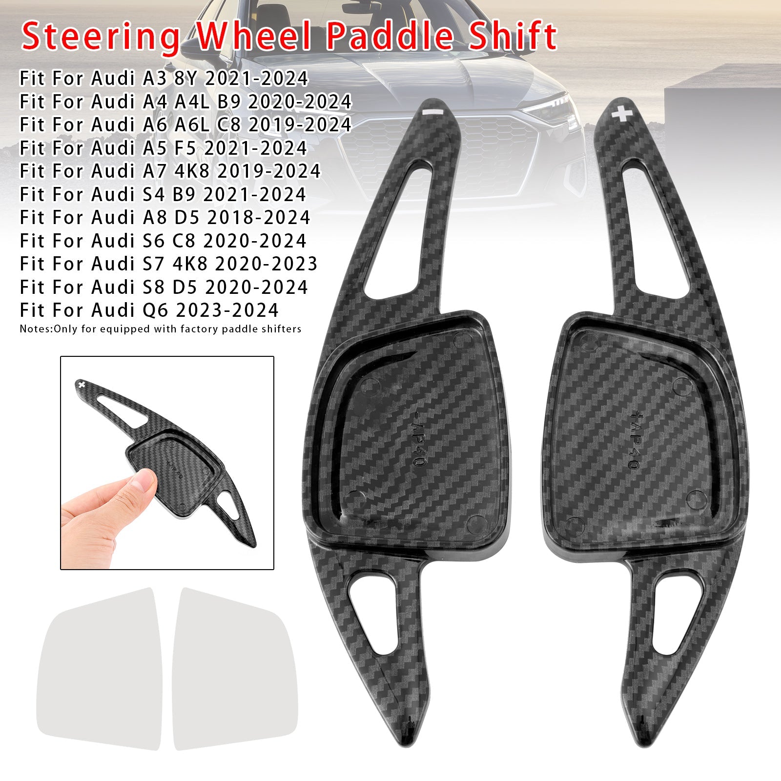 Volante de dirección de la extensión del cambio de velocidad para Audi A3 A4 A6