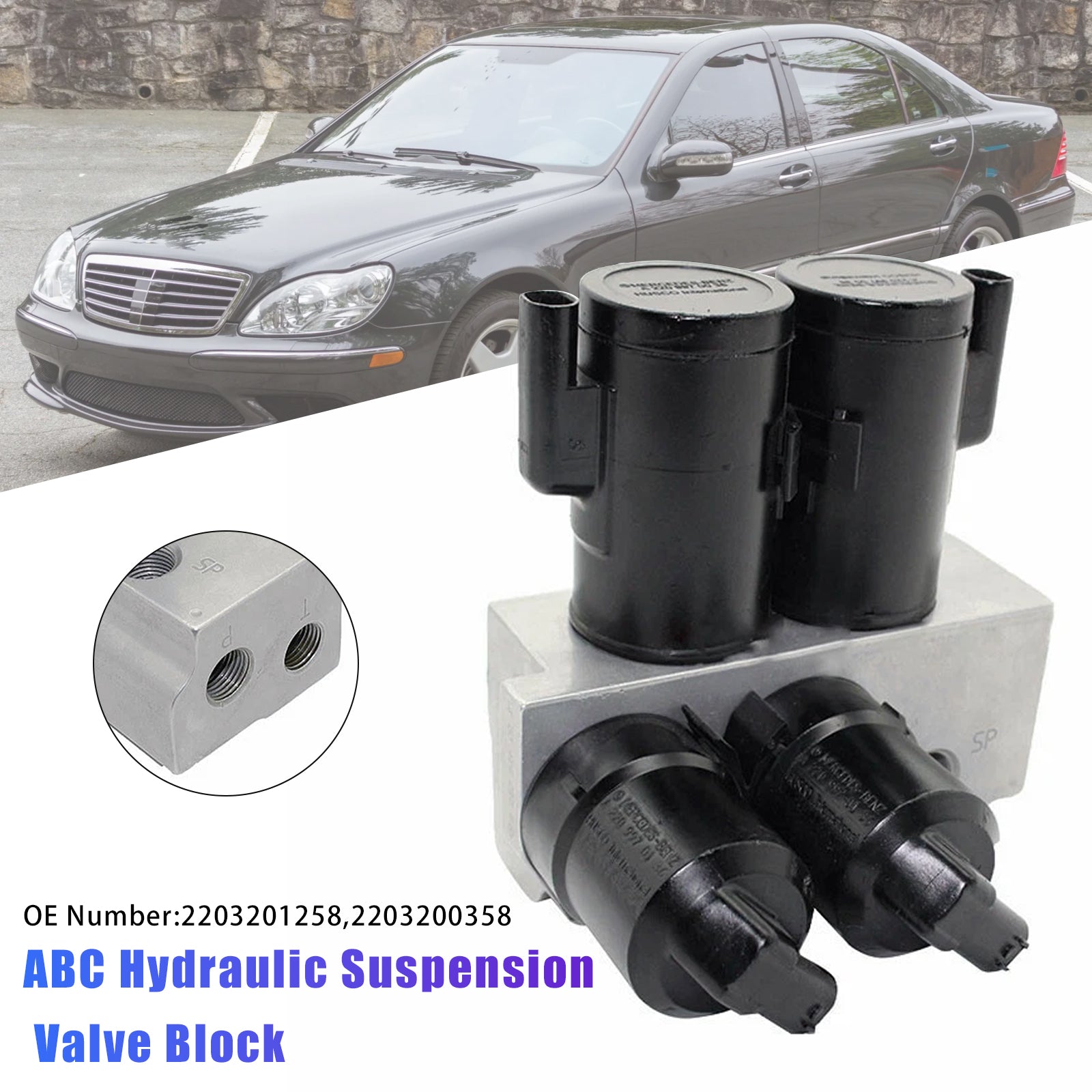 Bloc de vannes de suspension hydraulique ABC Mercedes-Benz S65 AMG 2006 2203201258