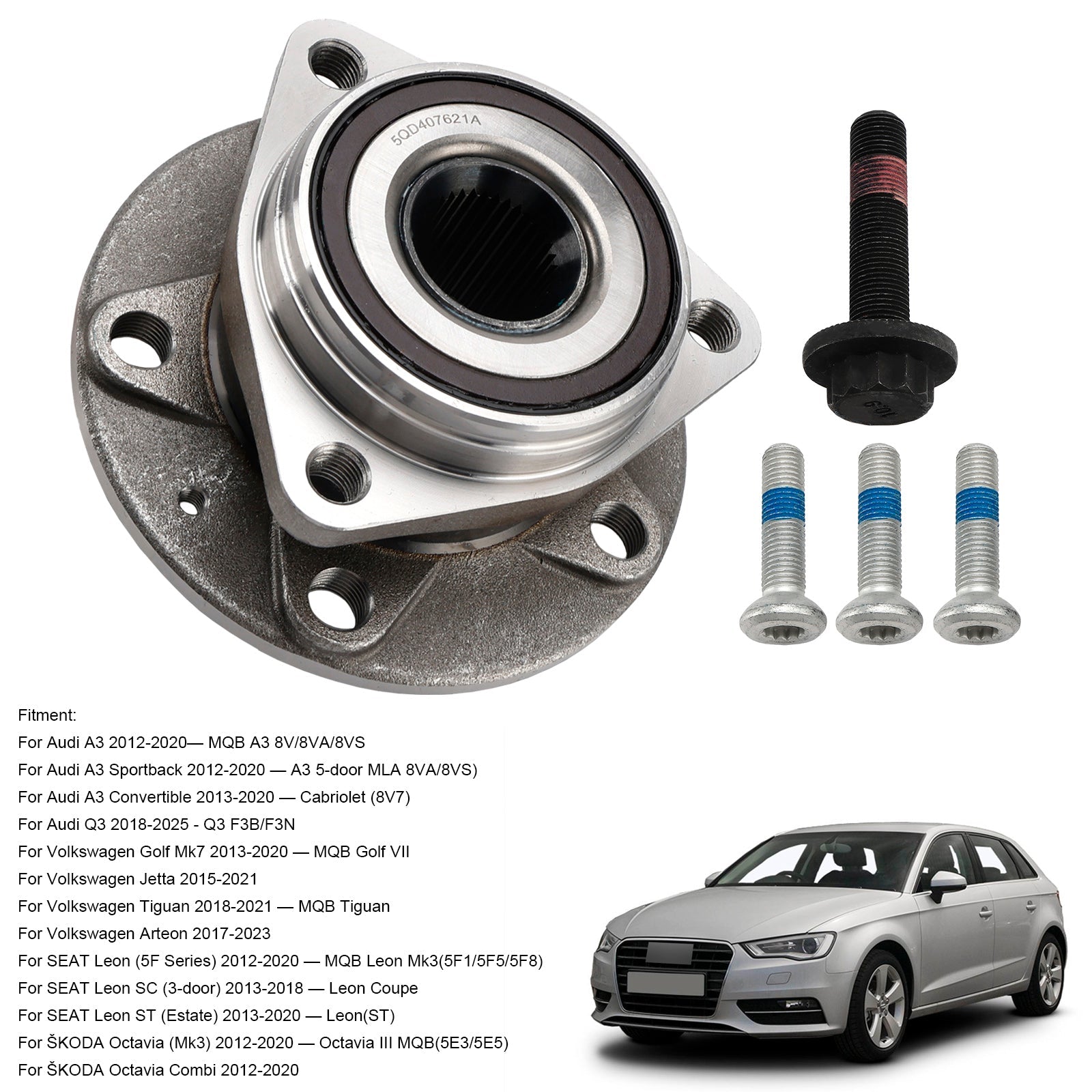 Audi Q3 F3B/F3N (2018-2025) Gruppo cuscinetto mozzo ruota 5Q0407621A 8S0498625A