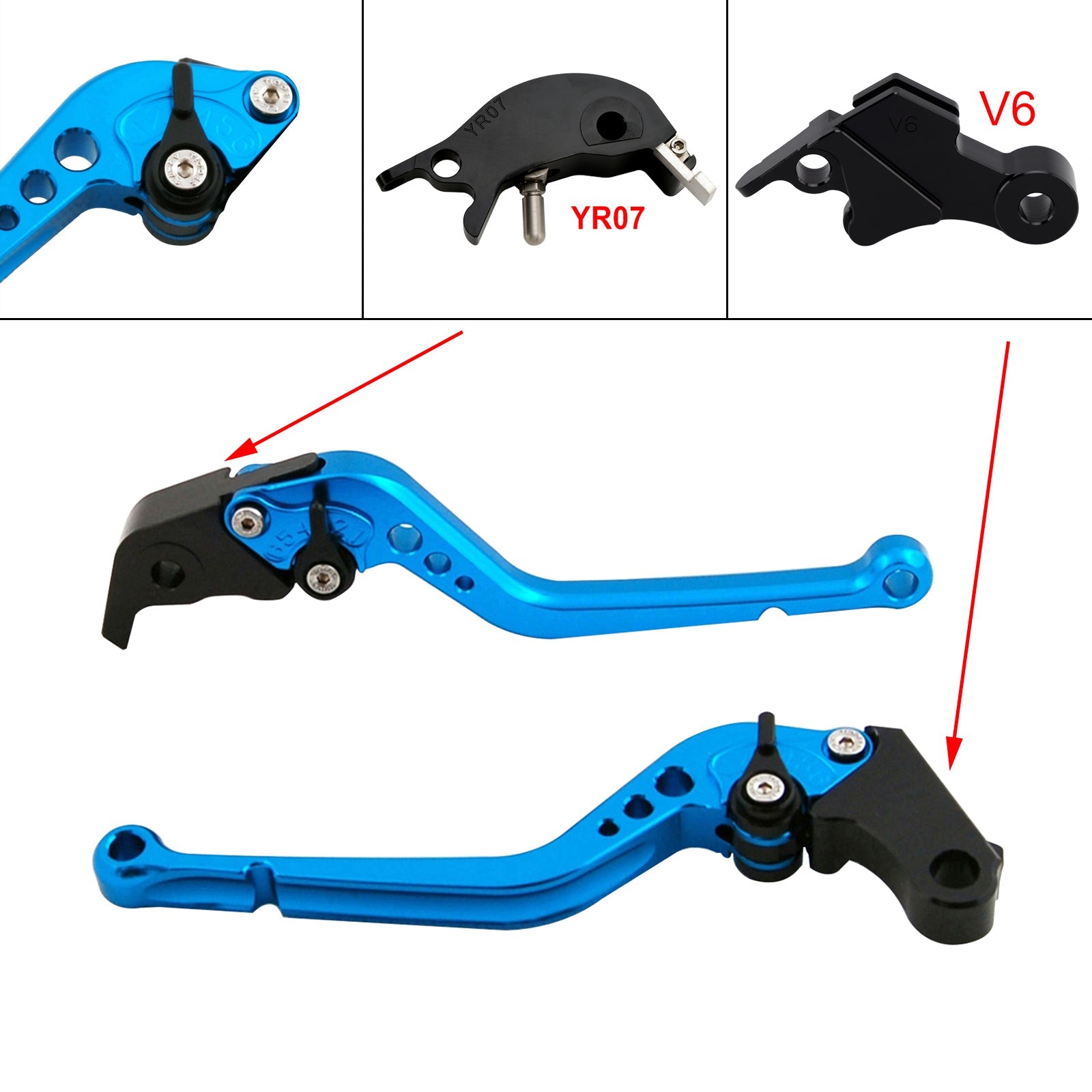 Levier de frein et d'embrayage long compatible avec YAMAHA XSR900 XSR900GP MT-09 MT-09SP 2024-2025