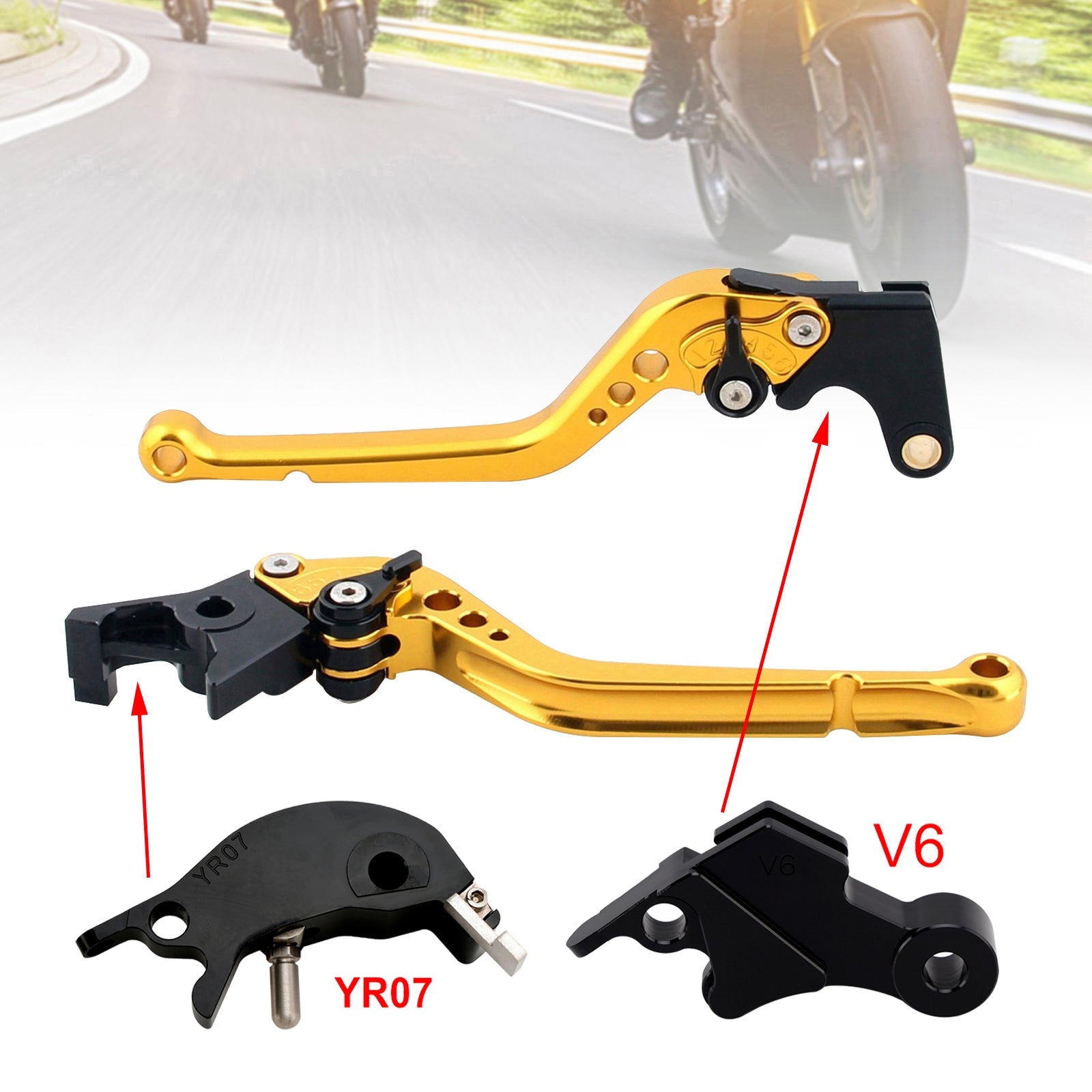 Levier de frein et d'embrayage long compatible avec YAMAHA XSR900 XSR900GP MT-09 MT-09SP 2024-2025