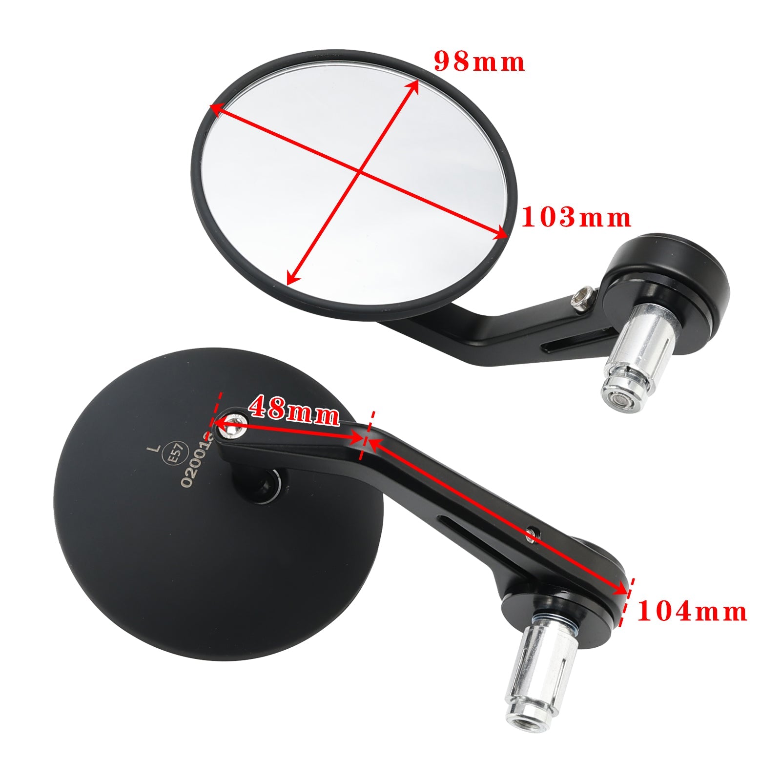 2 specchietti laterali personalizzati per manubrio in alluminio CNC nero per Street Twin e Scrambler