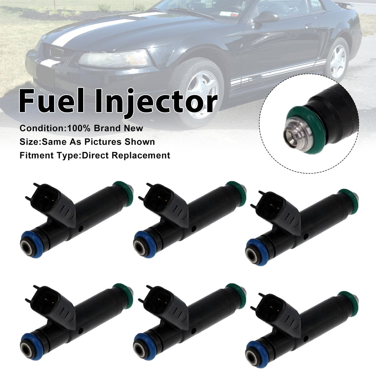 6 injecteurs de carburant pour Ford Mustang 2001-2004 et Ranger 2001-2003 (référence 1F2Z9F593BA)