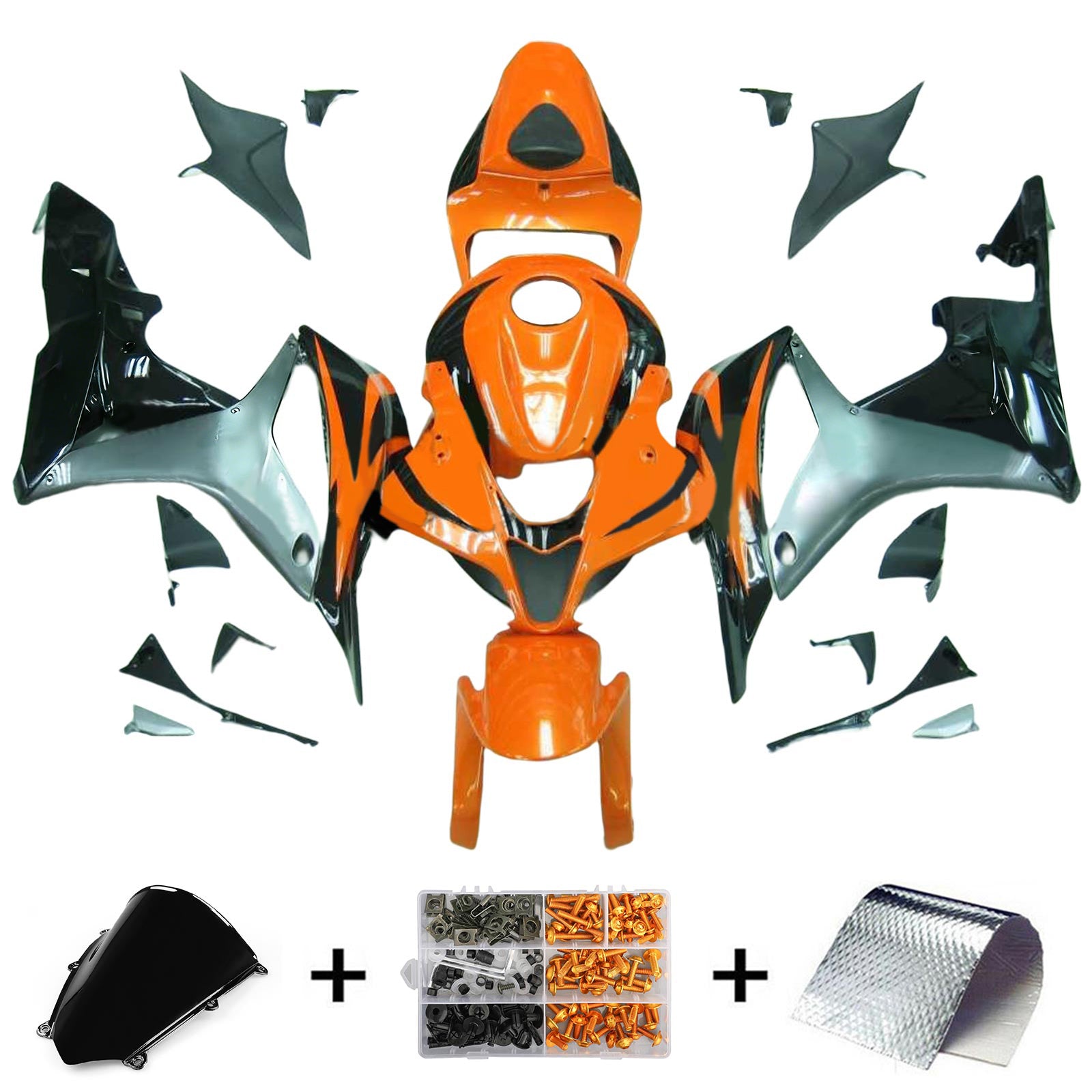 Kit de carenado de inyección, carrocería de plástico ABS para Honda CBR600RR 2007-2008 F5