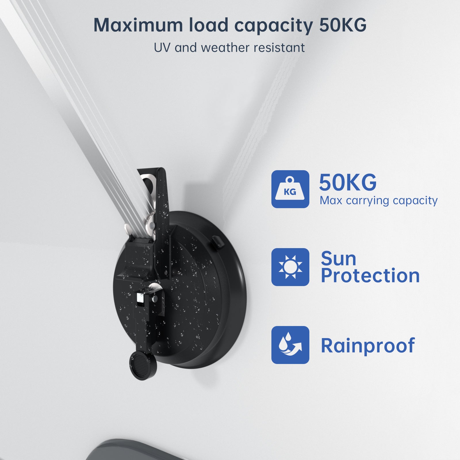 2 × support de pied d'auvent de caravane de camping-car pour Thule & Fiamma & Dometic RV Sucker