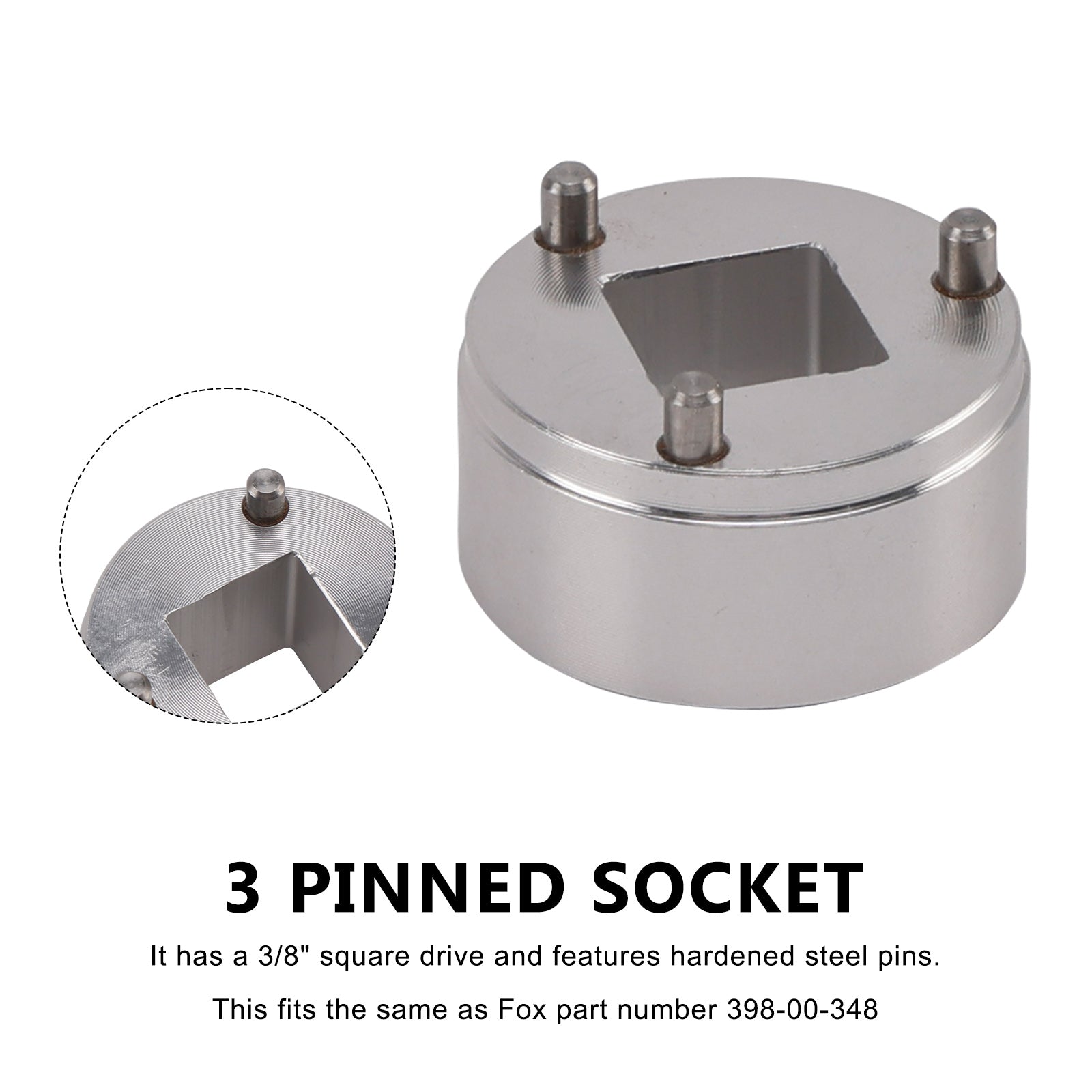 Outil de démontage de douille de fourche pour piston intérieur Fox CTD à 3 broches - comme 398-00-348