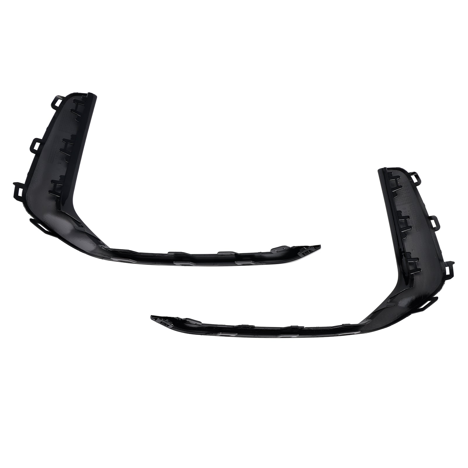 2019-2023 Audi A6 C8 S-Line S6 2 pièces Garniture de phare antibrouillard avant noir