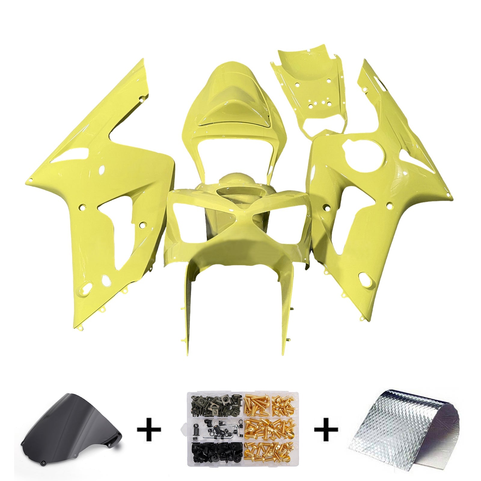 Kit di carenatura a iniezione, corpo in plastica ABS per Kawasaki ZX6R 636 2003-2004