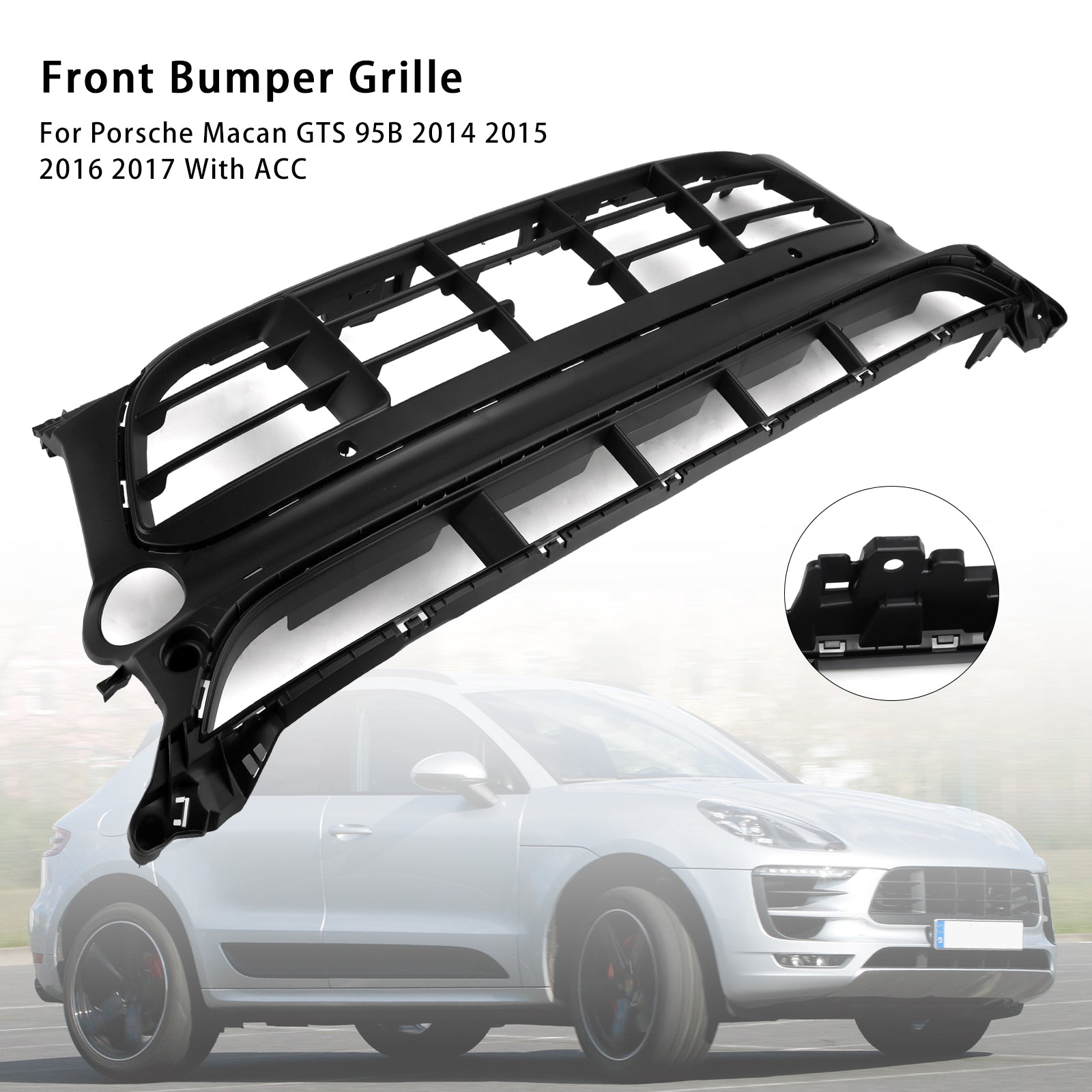 Porsche Macan GTS 2014-2017 voorbumpergrille met accessoires 95B807683AL