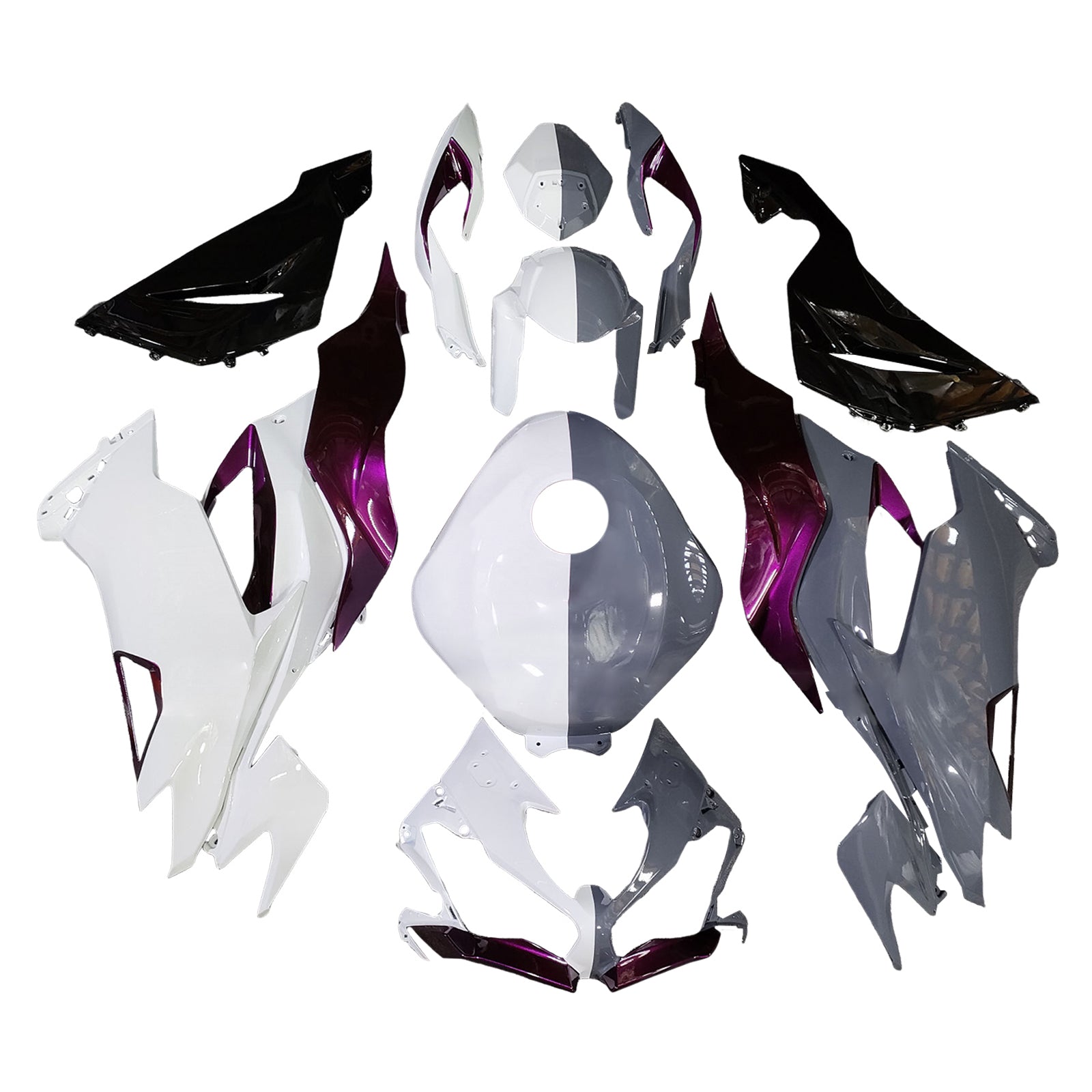 Kit di carenatura a iniezione, corpo in plastica ABS per Kawasaki ZX6R 2019-2023