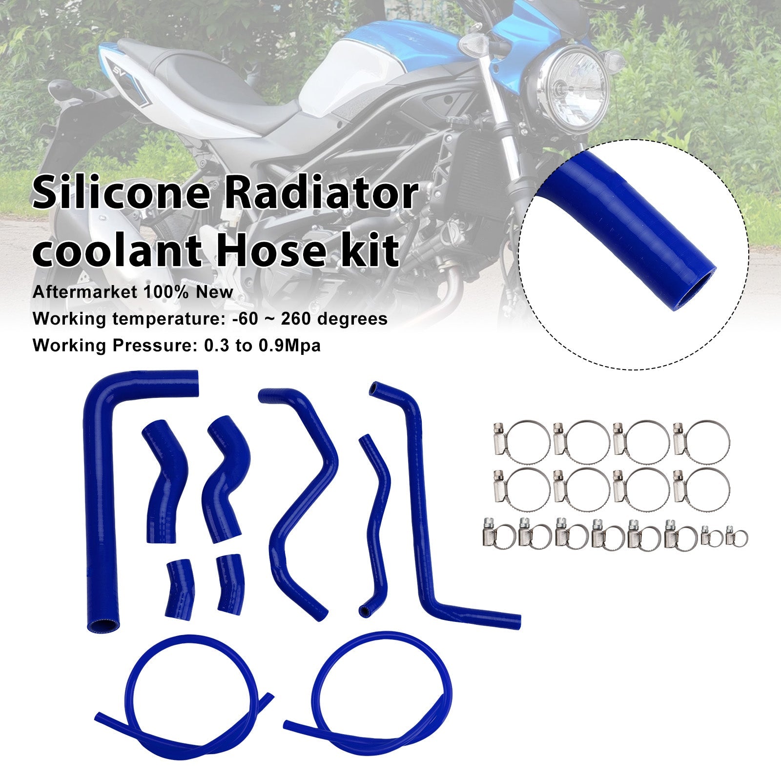 Durite de refroidissement en silicone pour radiateur Suzuki SV 650 (2016-2025)