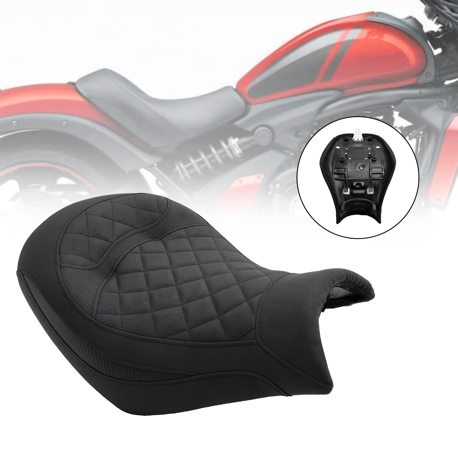 Sede del conducente Raider Kawasaki Vulcan S VN650 2015-2023, cuscino in poliuretano verde