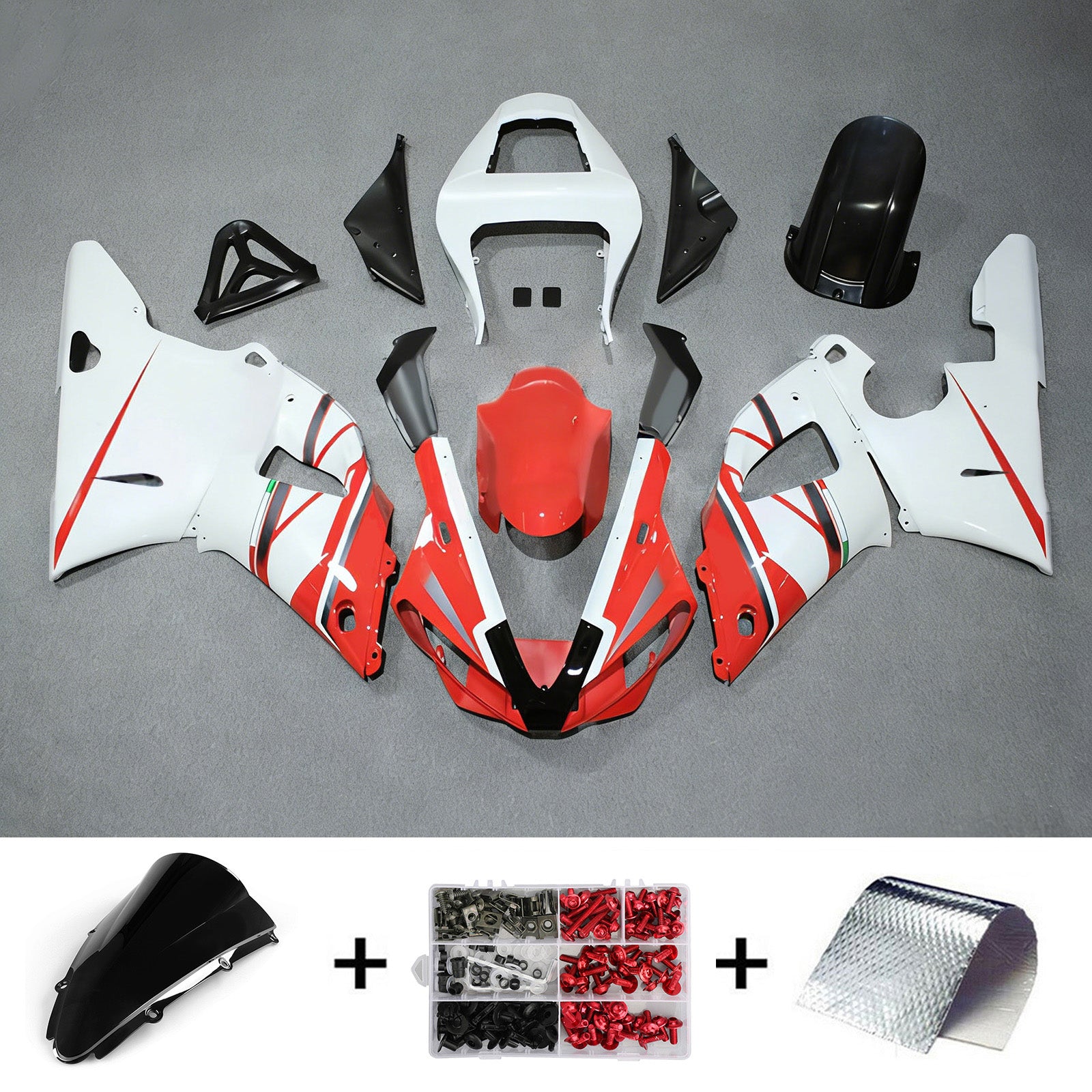 Kit de carénage en plastique ABS injecté compatible avec Yamaha YZF 1000 R1 2000-2001