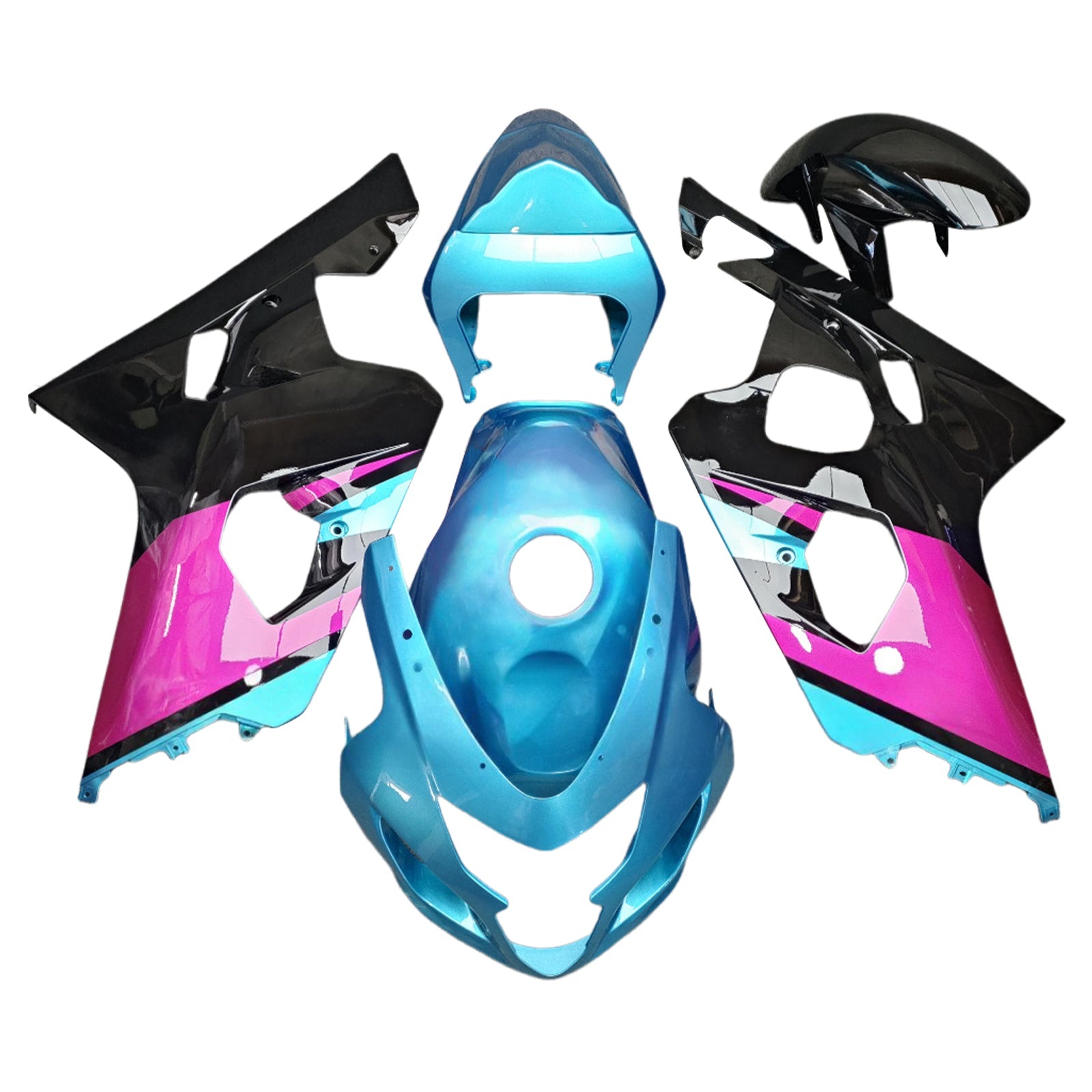 Kit de carénage injecté en plastique ABS pour Suzuki GSXR 600/750 2004-2005 K4