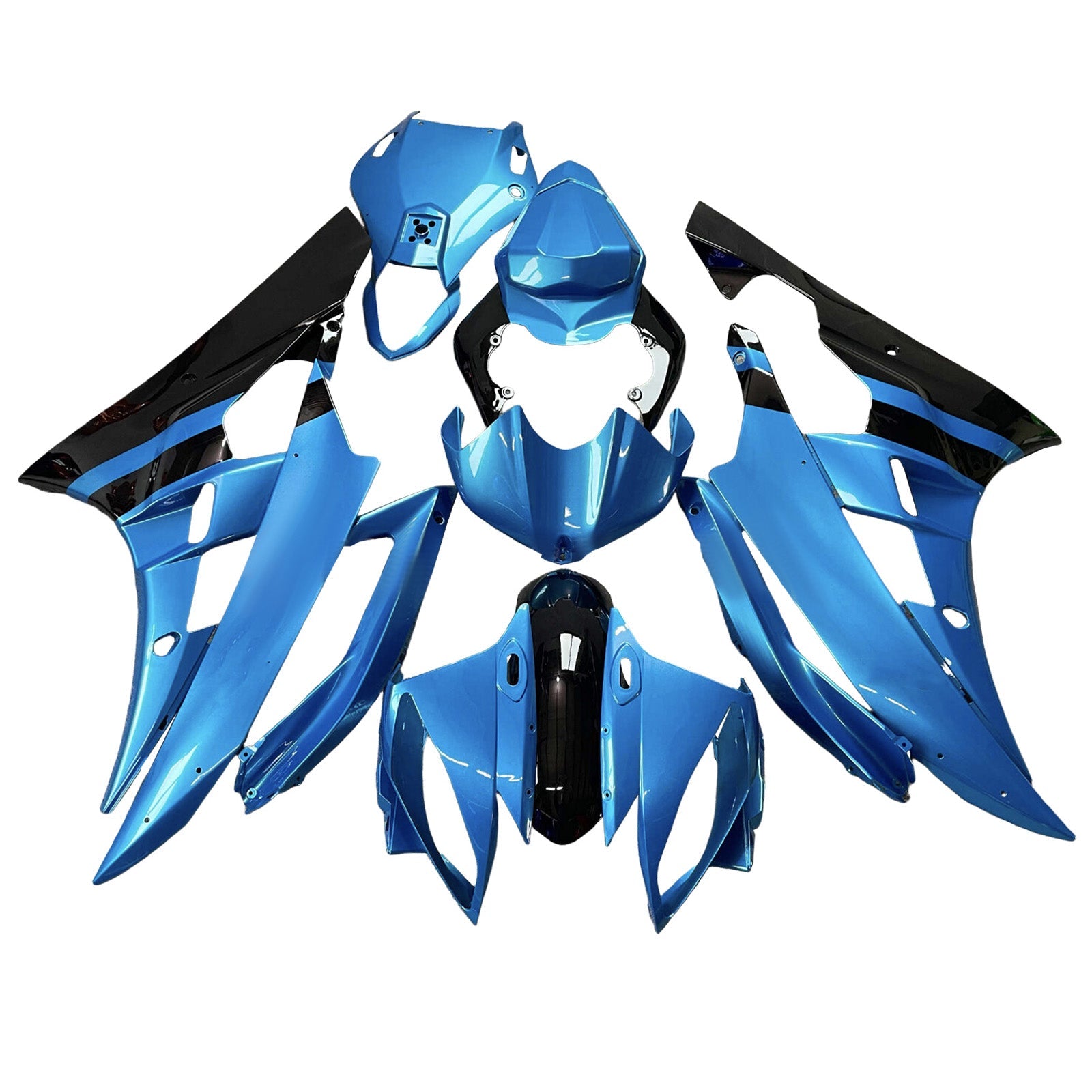 Kit de carenado inyectado de plástico ABS para Yamaha YZFR6 YZF-R6 2006-2007