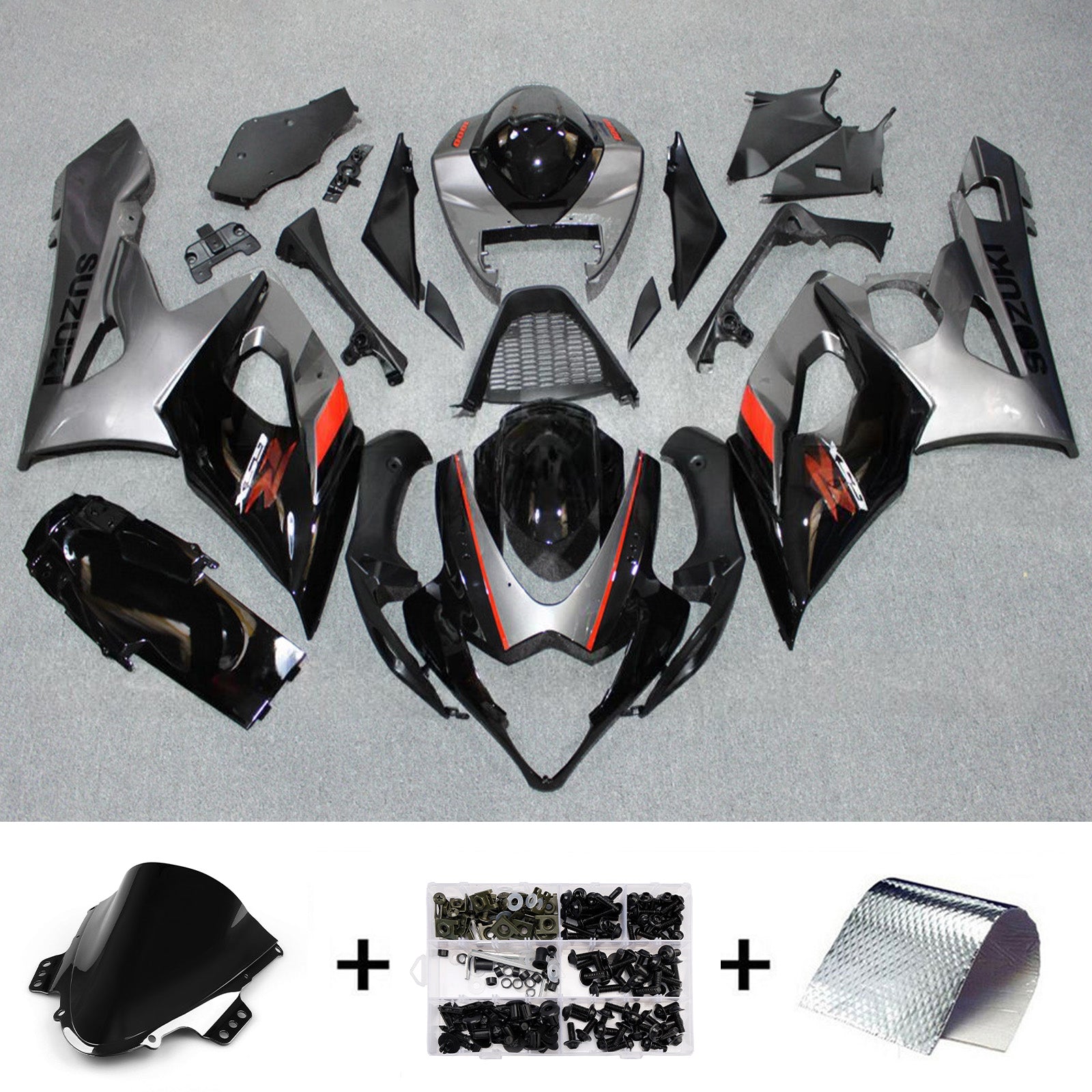 Kit de carénage injecté en plastique ABS pour Suzuki GSXR1000 2005-2006 K5