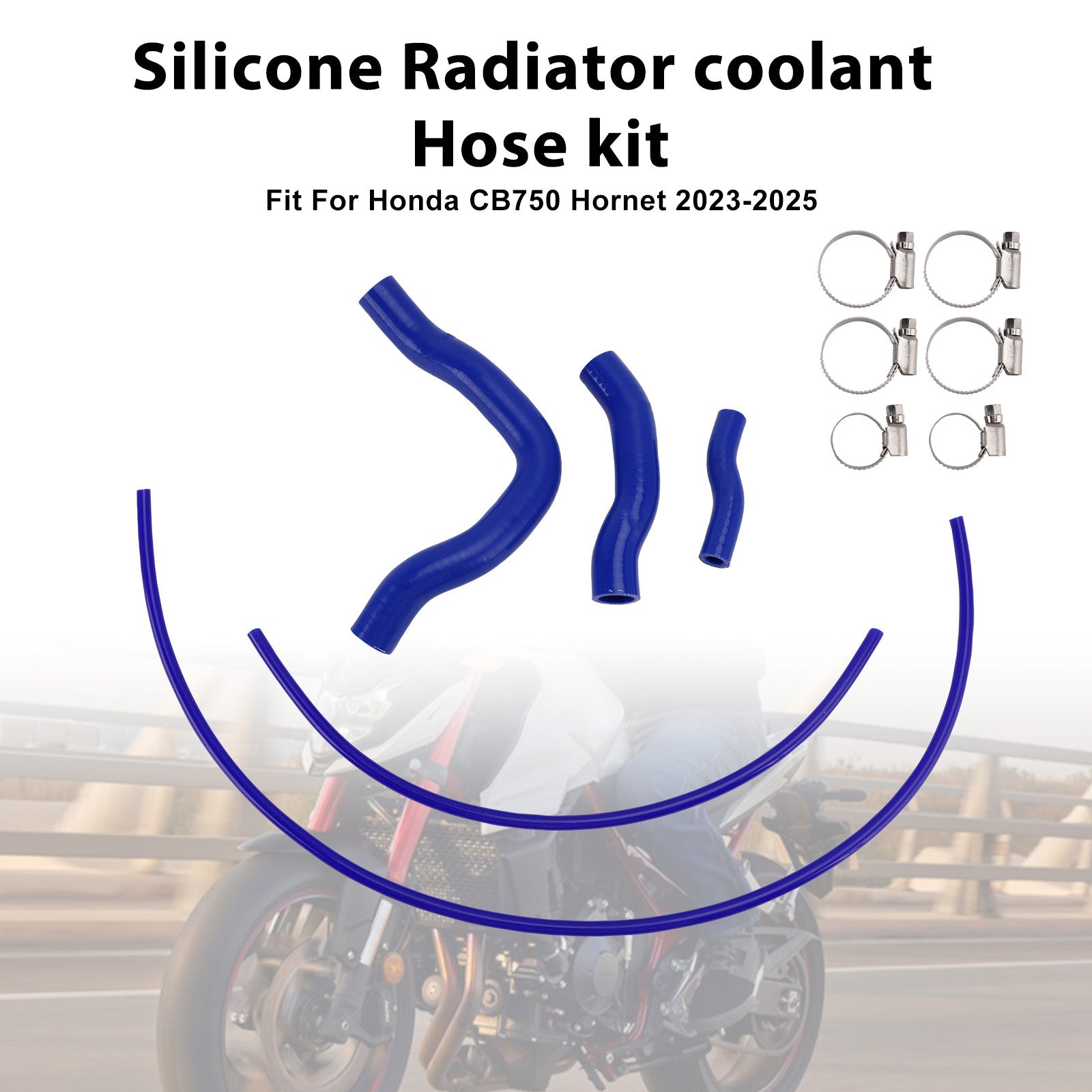 Durite de refroidissement en silicone pour radiateur Honda CB750 Hornet XL750 Transalp 23-25