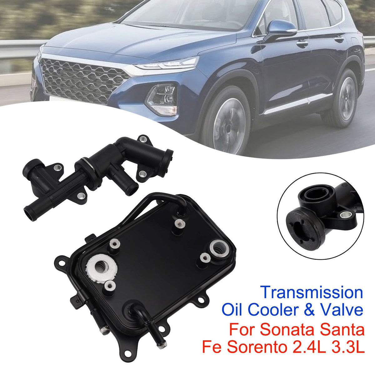 Getriebeölkühler und Ventil für Sonata, Santa Fe und Sorento 2,4L und 3,3L