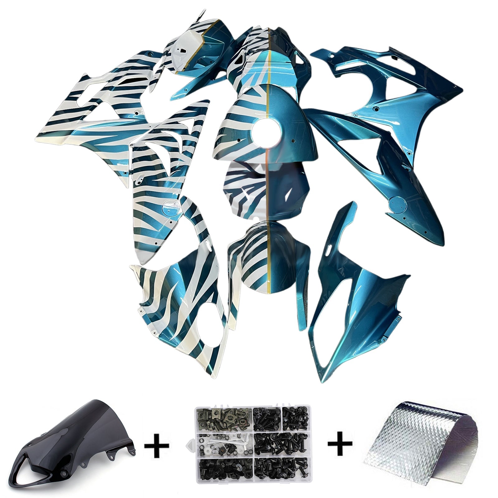 Kit de carénage d'injection pour BMW S1000RR 2009-2014 Carrosserie Plastique ABS