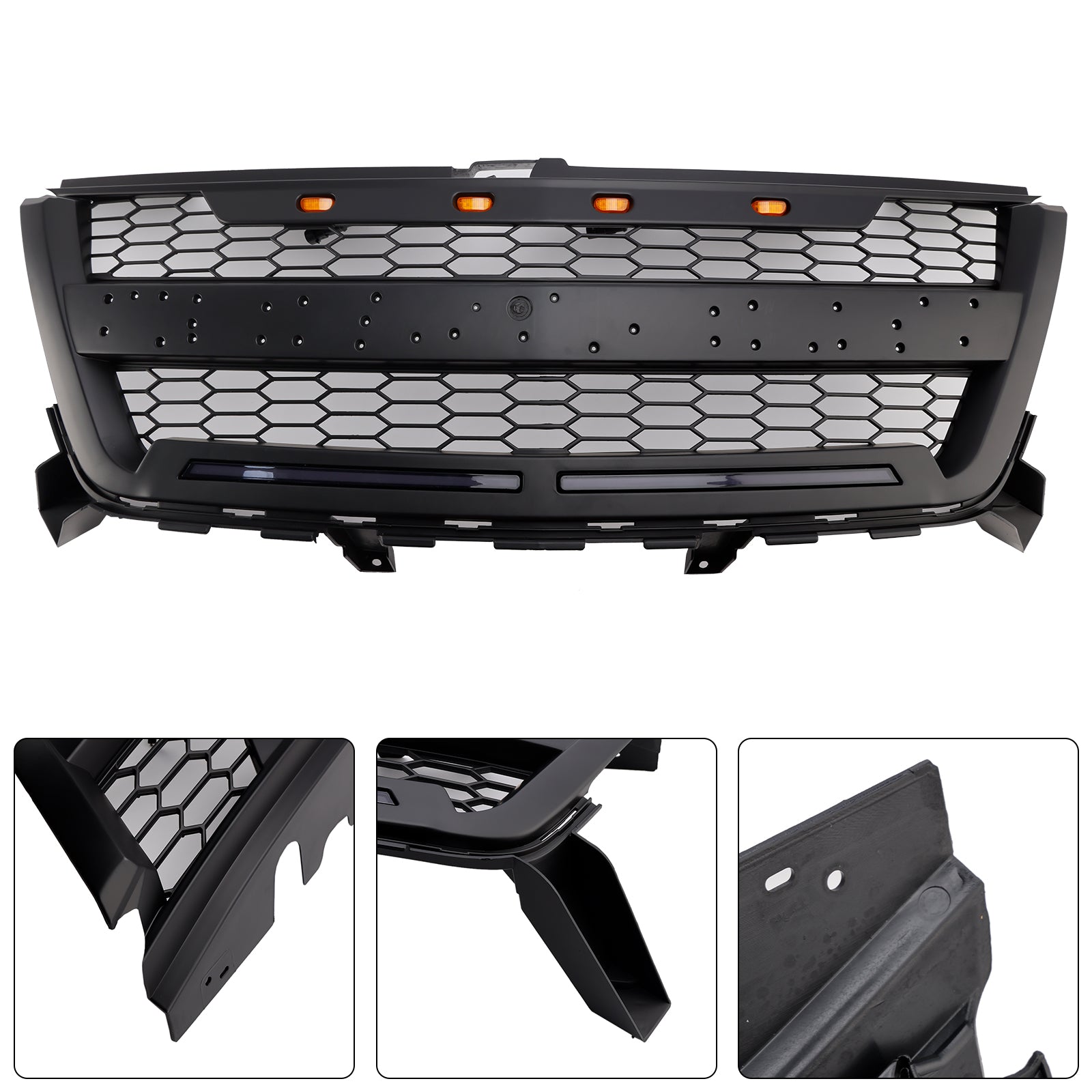 Mat Black Front Bumper Grid voor Chevy Colorado 2016-2020 met LED