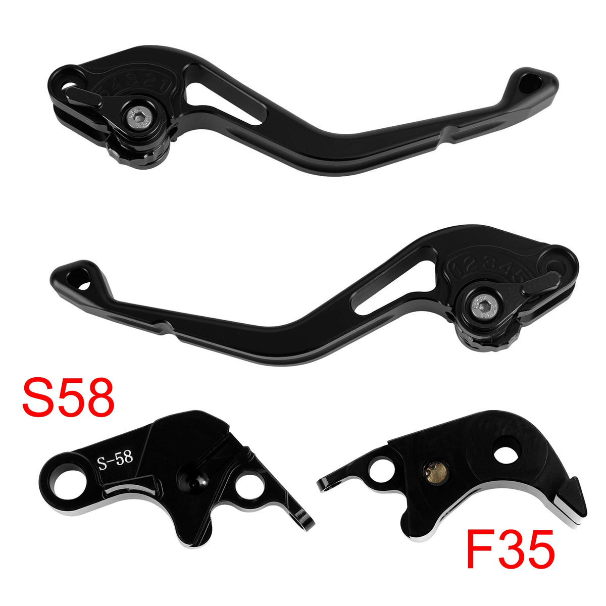Levier de frein et d'embrayage court neuf, compatible avec Suzuki GSXR60006-10 GSX-S1000/F 2015, noir.