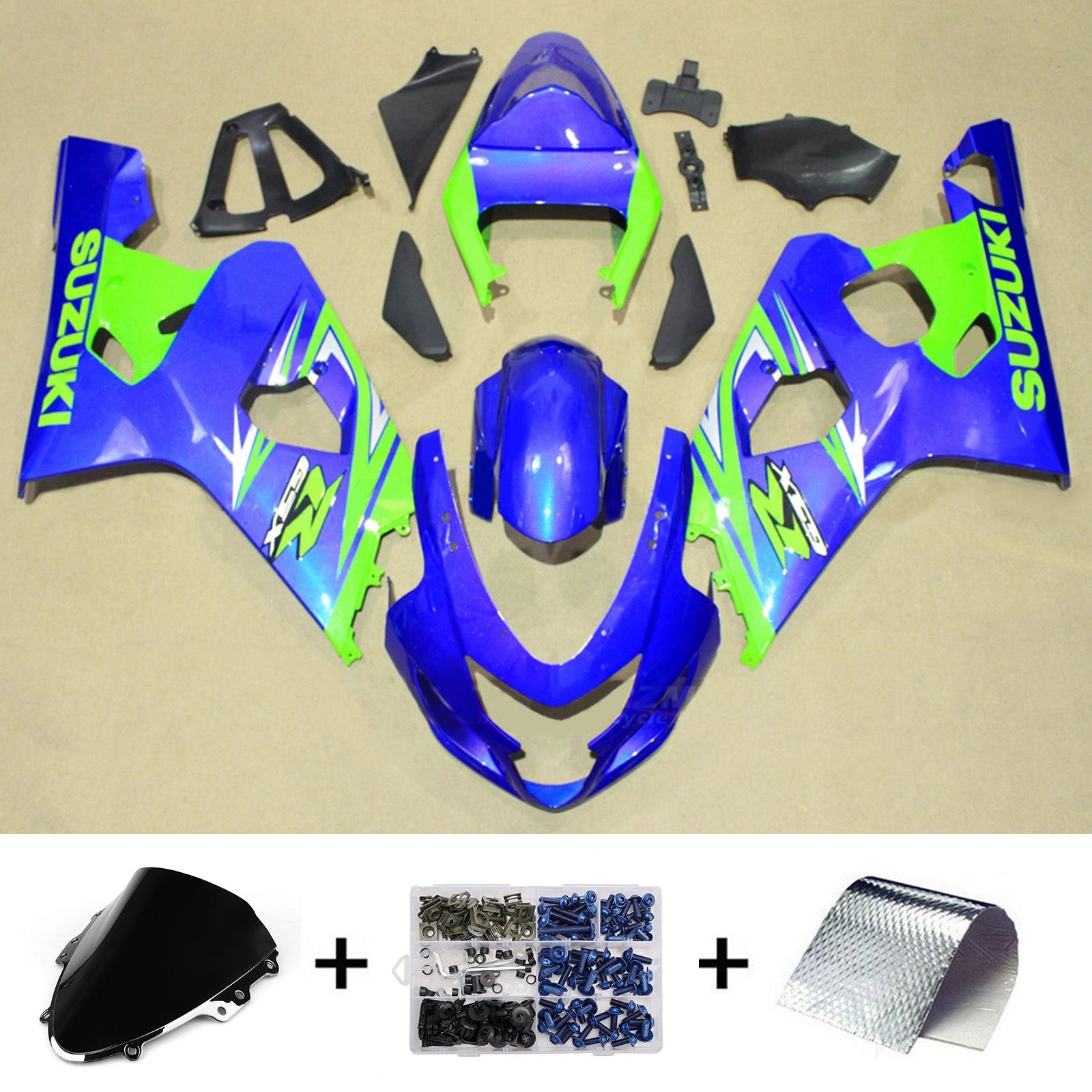 Komplet oklepa z vbrizgano ABS plastiko za Suzuki GSXR 600/750 2004-2005 K4