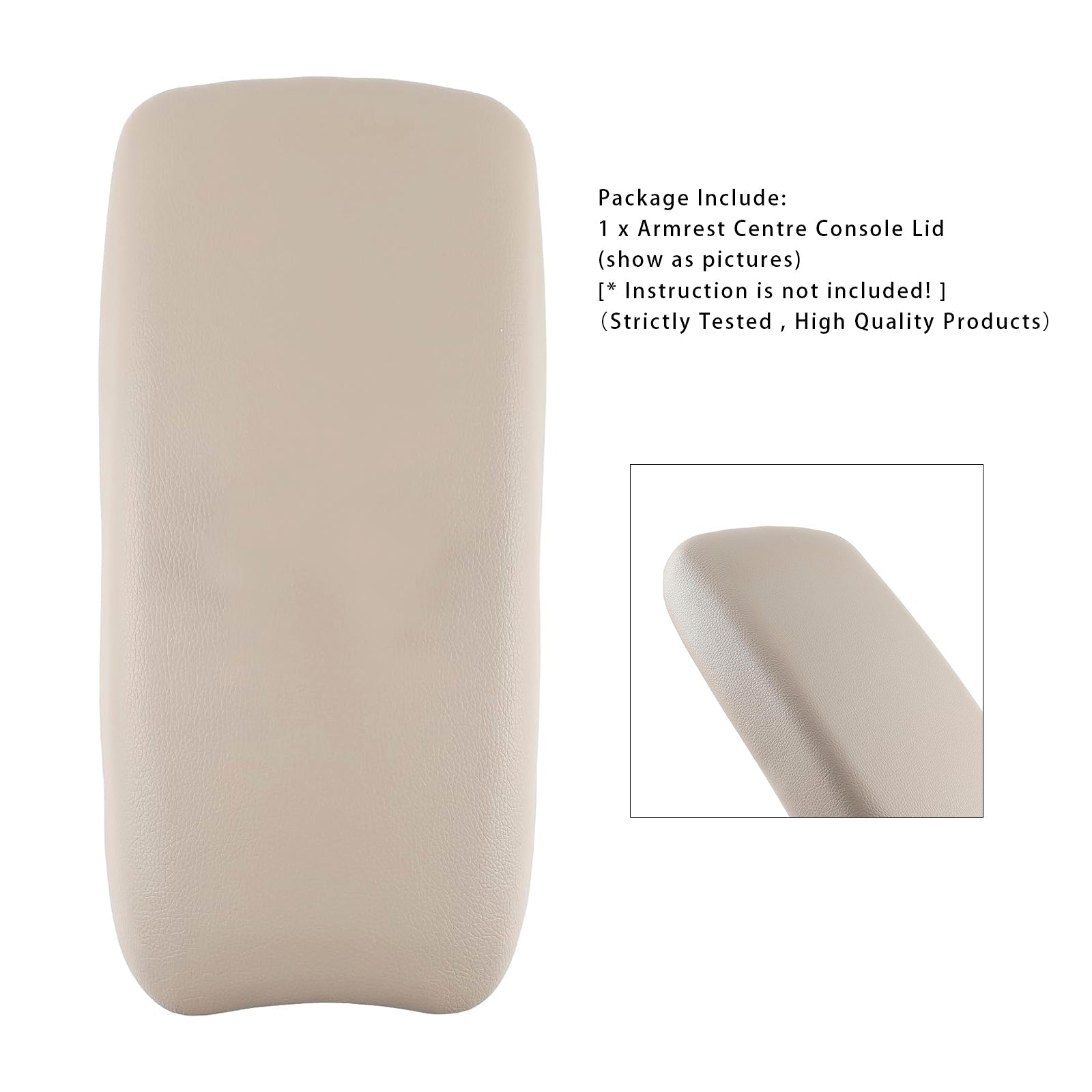 Couvercle de console centrale d'accoudoir en cuir beige pour Honda Civic 2006-2009