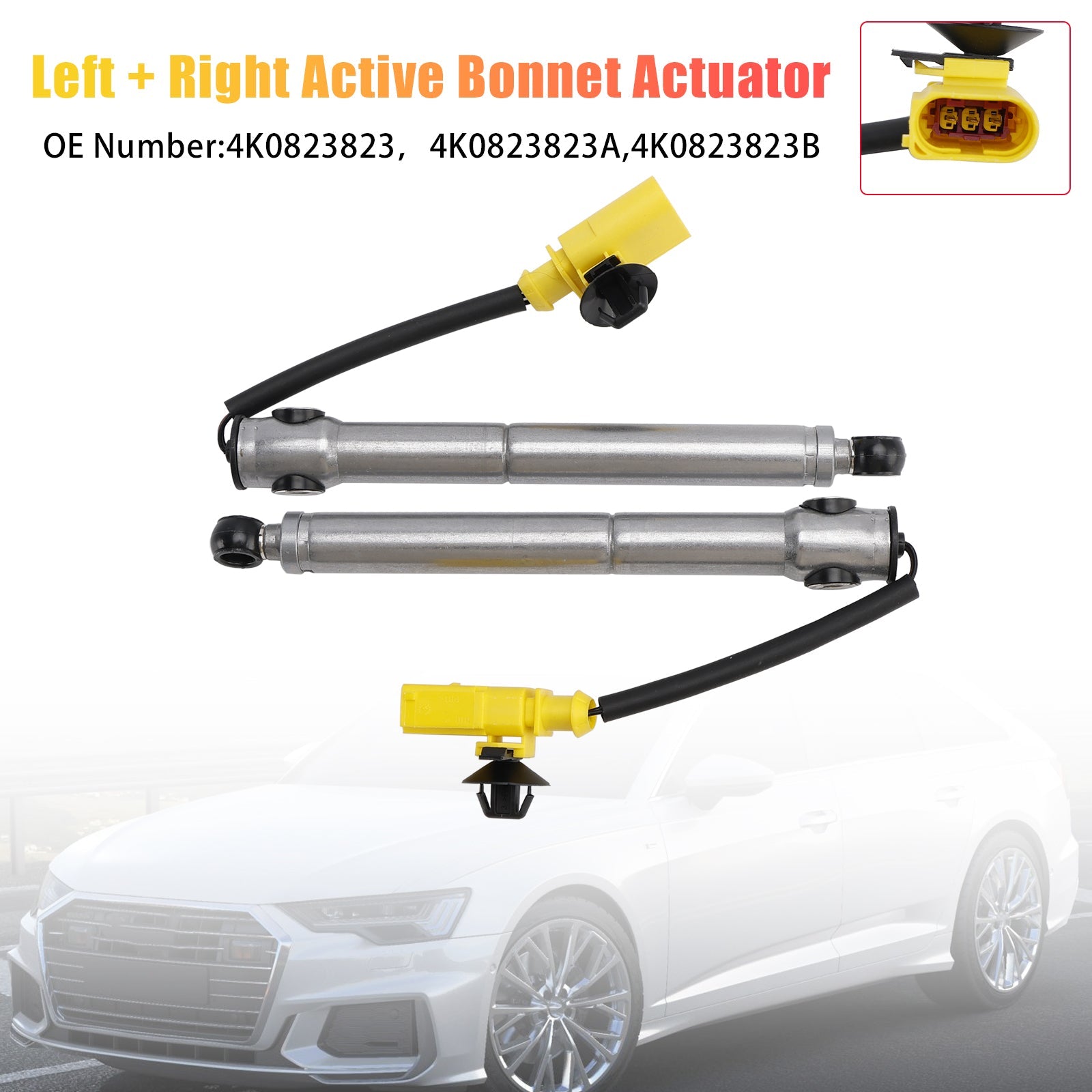 Attuatore attivo per cofano sinistro/destro 4K0823823 per Audi A6 C8 2018-2021