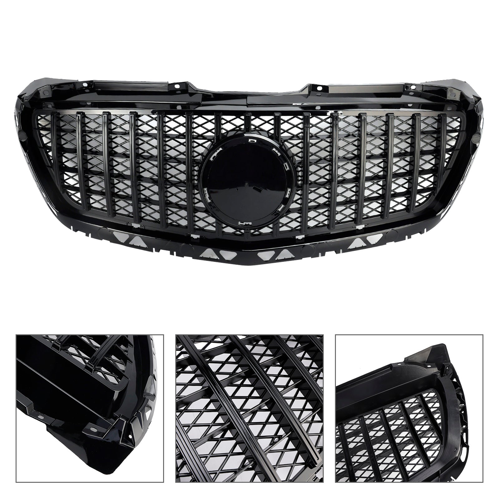 Black Front Bumper Grill Grille Pour Mercedes Benz Sprinter W906 2014-2018