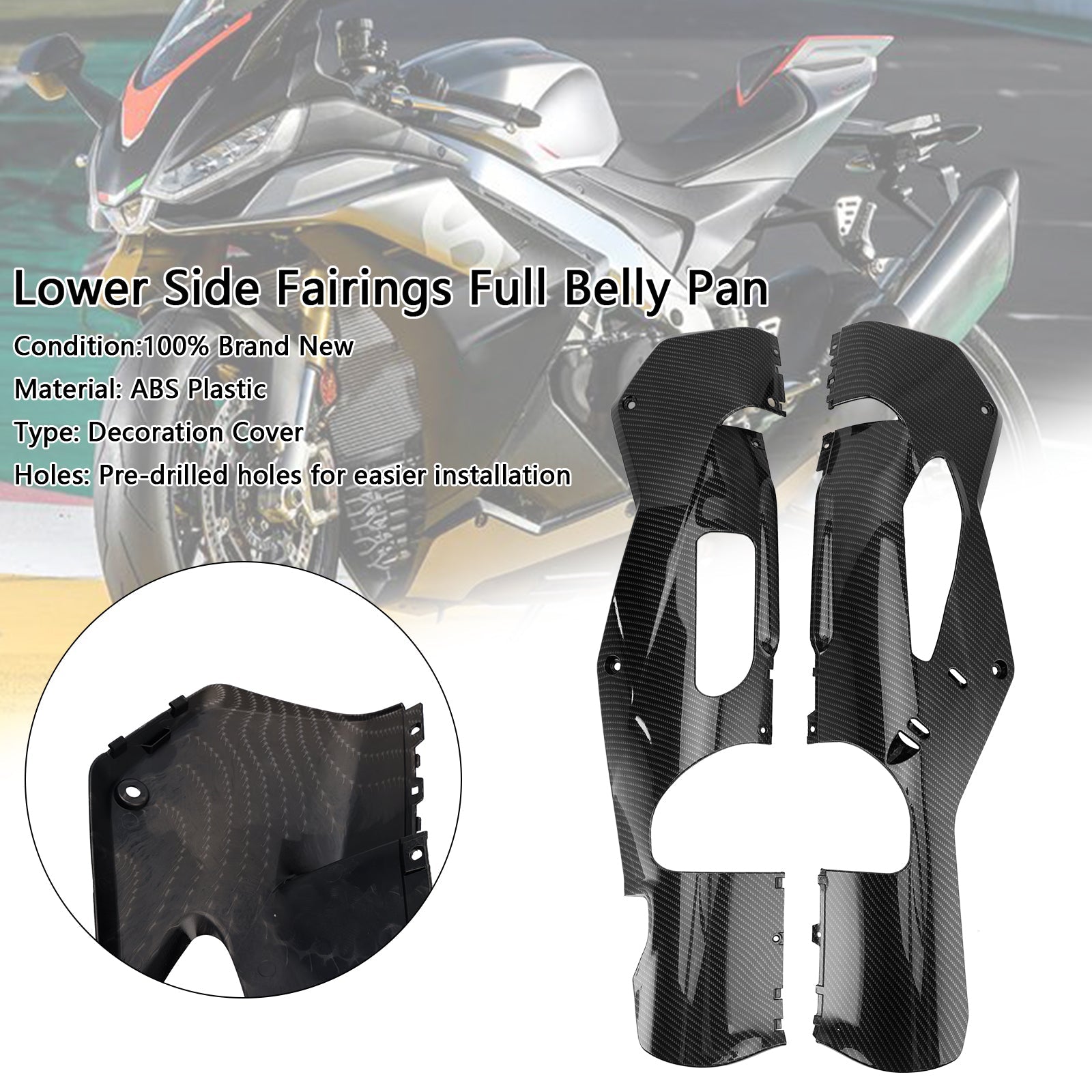 Cubierta de placa protectora de carenado inferior para Aprilia RSV4 2021-2024