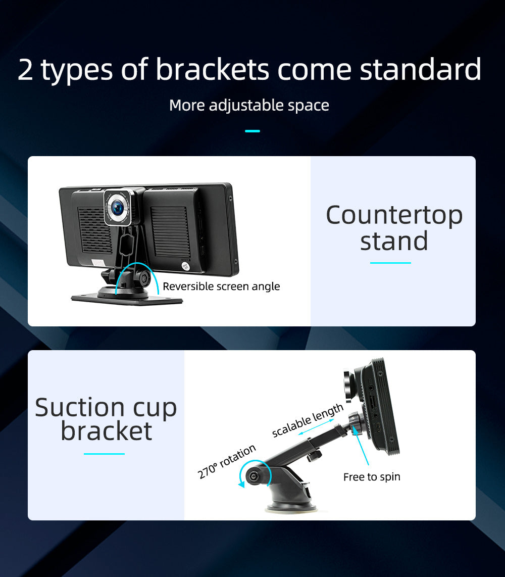 10.26" Carplay Wireless Bluetooth FM Radio Car MP5 Player AHD Registratore Fotocamera