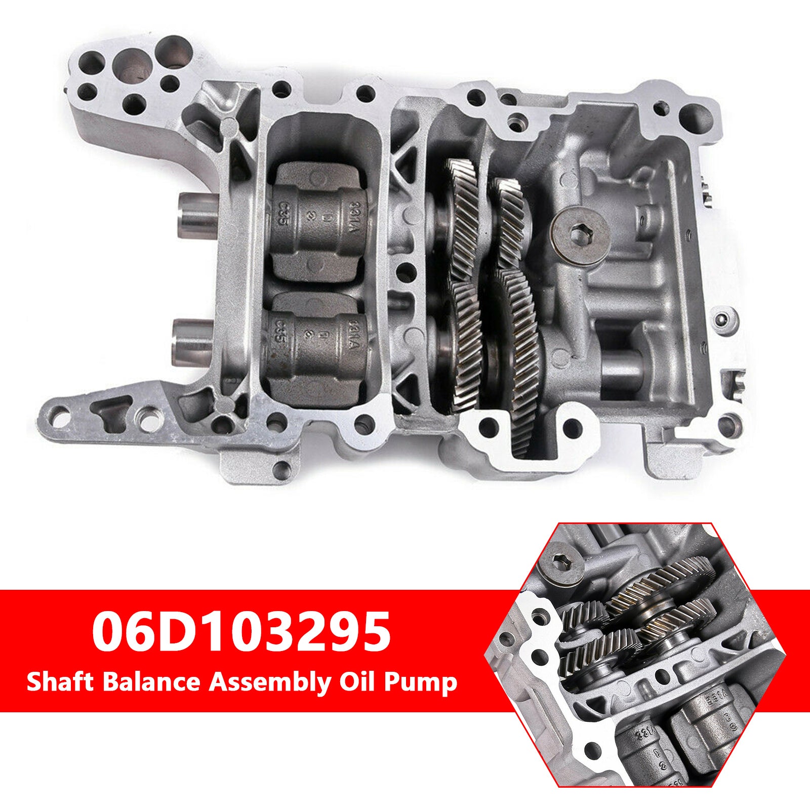 2006-2008 Volkswagen Passat 2.0 FSI 110kw (150ps) Ensemble d'équilibrage d'arbre Pompe à huile 06D103295 06B103535G