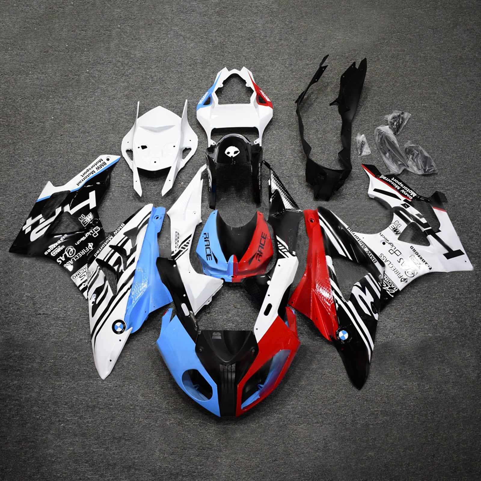 Kit de carénage d'injection pour BMW S1000RR 2009-2014 Carrosserie Plastique ABS