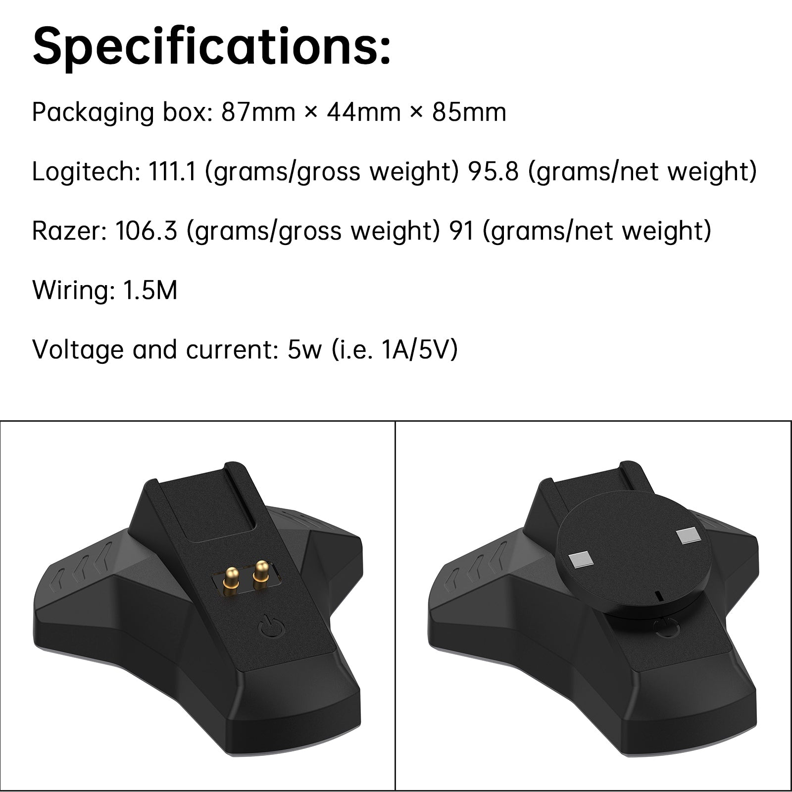 Brezžična nalagalna postaja za miško Logitech G903 GPW 3/4 Razer V2Pro