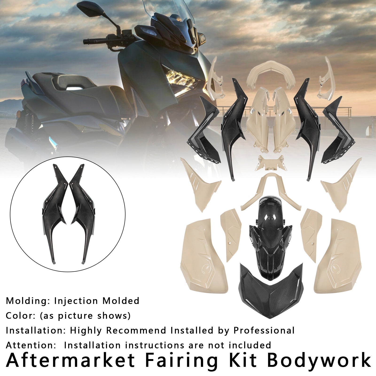 Kitting and Bodywork Kit inyectado para Yamaha X-Max 300 XMAX 2023-2024