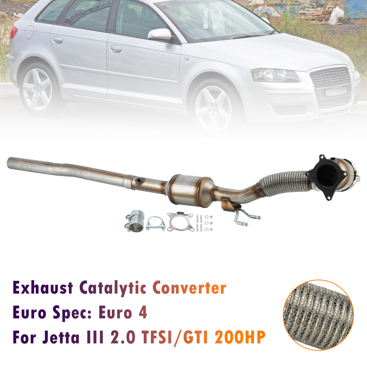 Pot catalytique Pour Audi A3 Seat Leon VW Golf V Jetta III 2.0