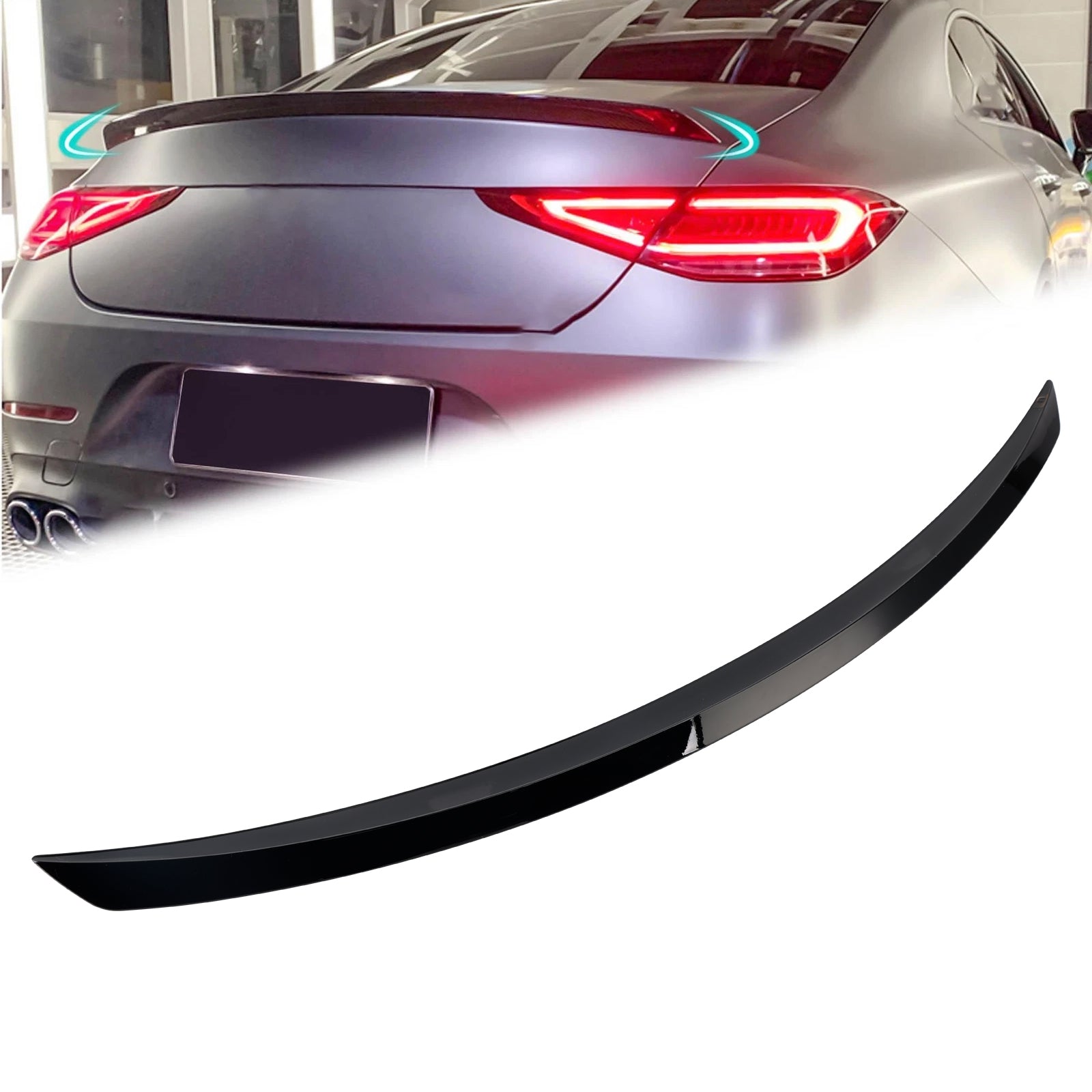 Aileron de coffre arrière noir brillant pour Mercedes-Benz Classe CLS W257 C257 2018-2023