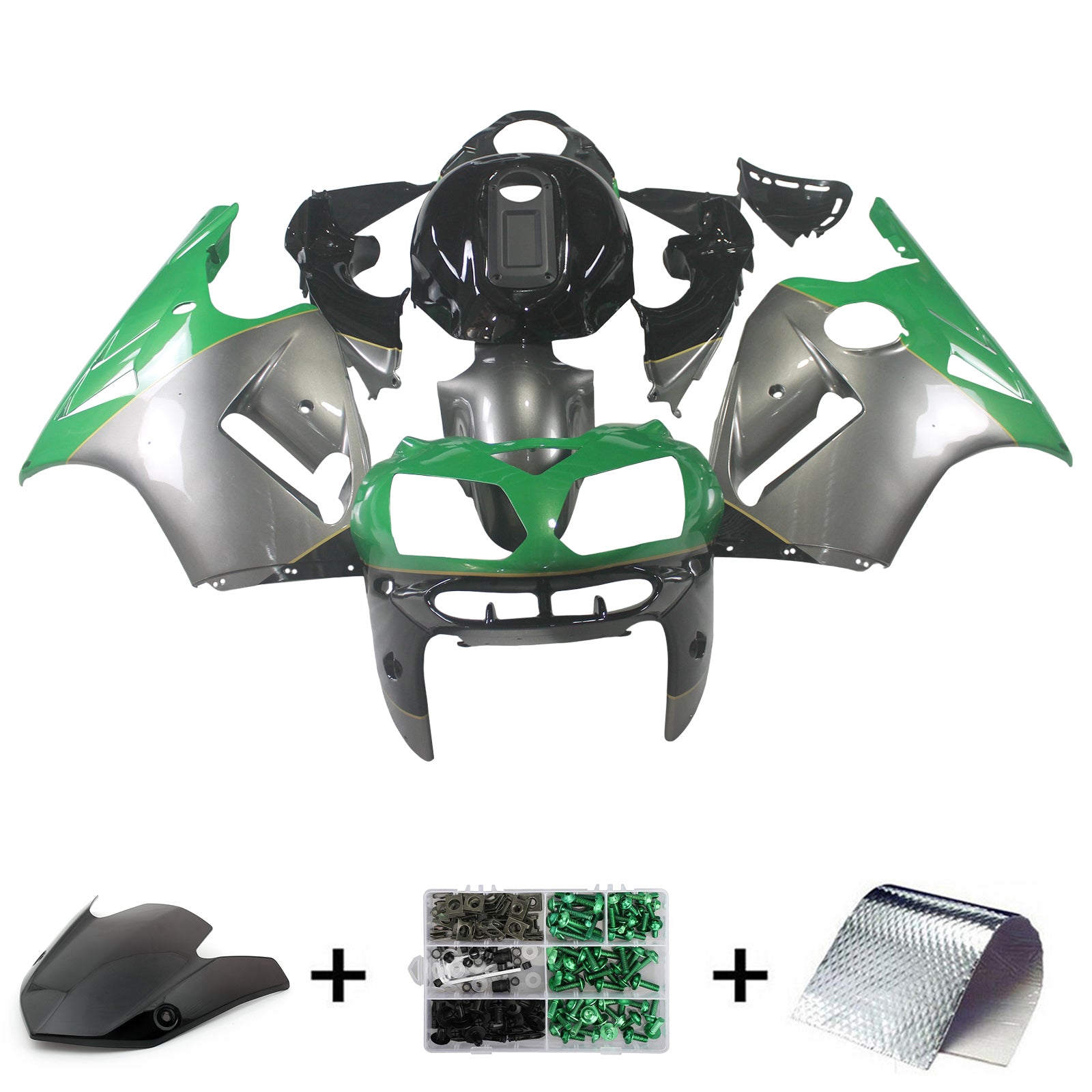 Injection carénage kit carrosserie plastique ABS fit pour Kawasaki ZX12R 2002-2005