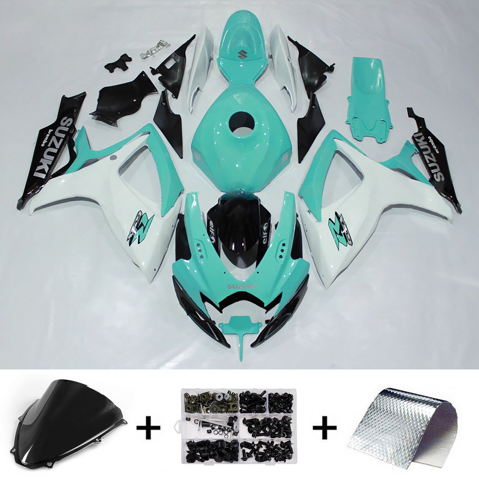 Kit de carénage injecté en plastique ABS pour Suzuki GSXR 600/750 2006-2007 K6
